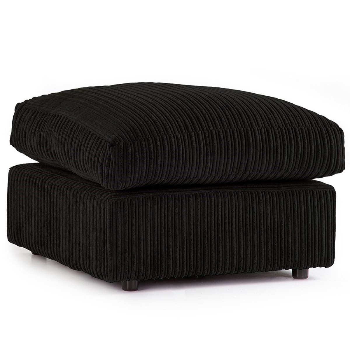 CORDURA Jumbo Cord Footstool - Black
