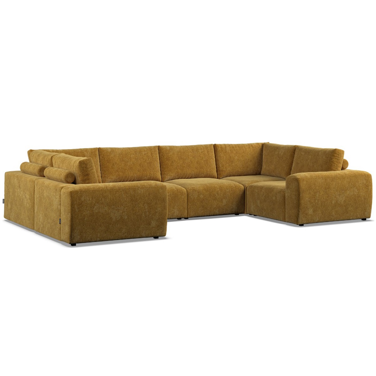 Corner Sofa - GRAZ Fabric 6 Seater U Shaped - Sunny