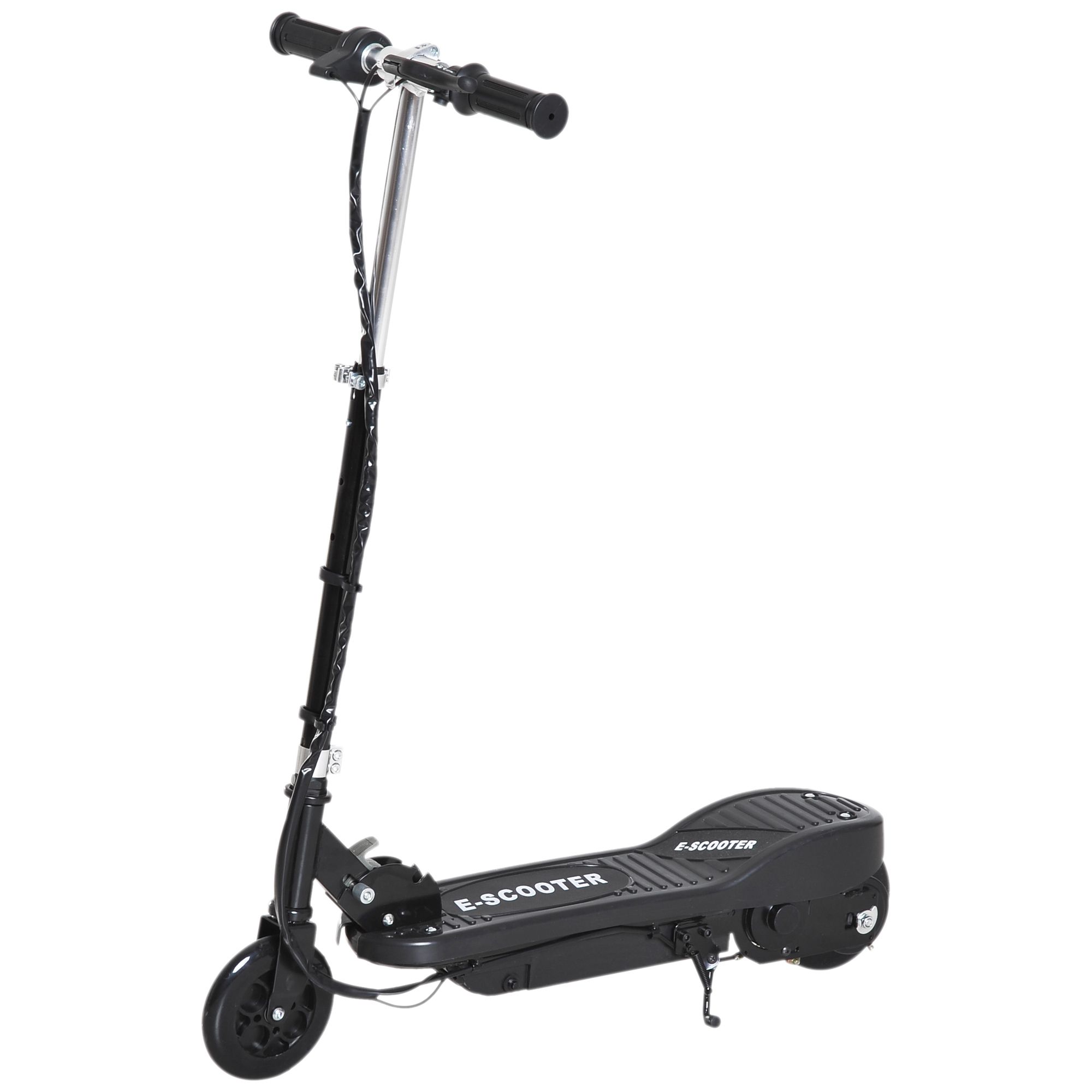Kids Folding Electric Bike with Adjustable Seat - Black