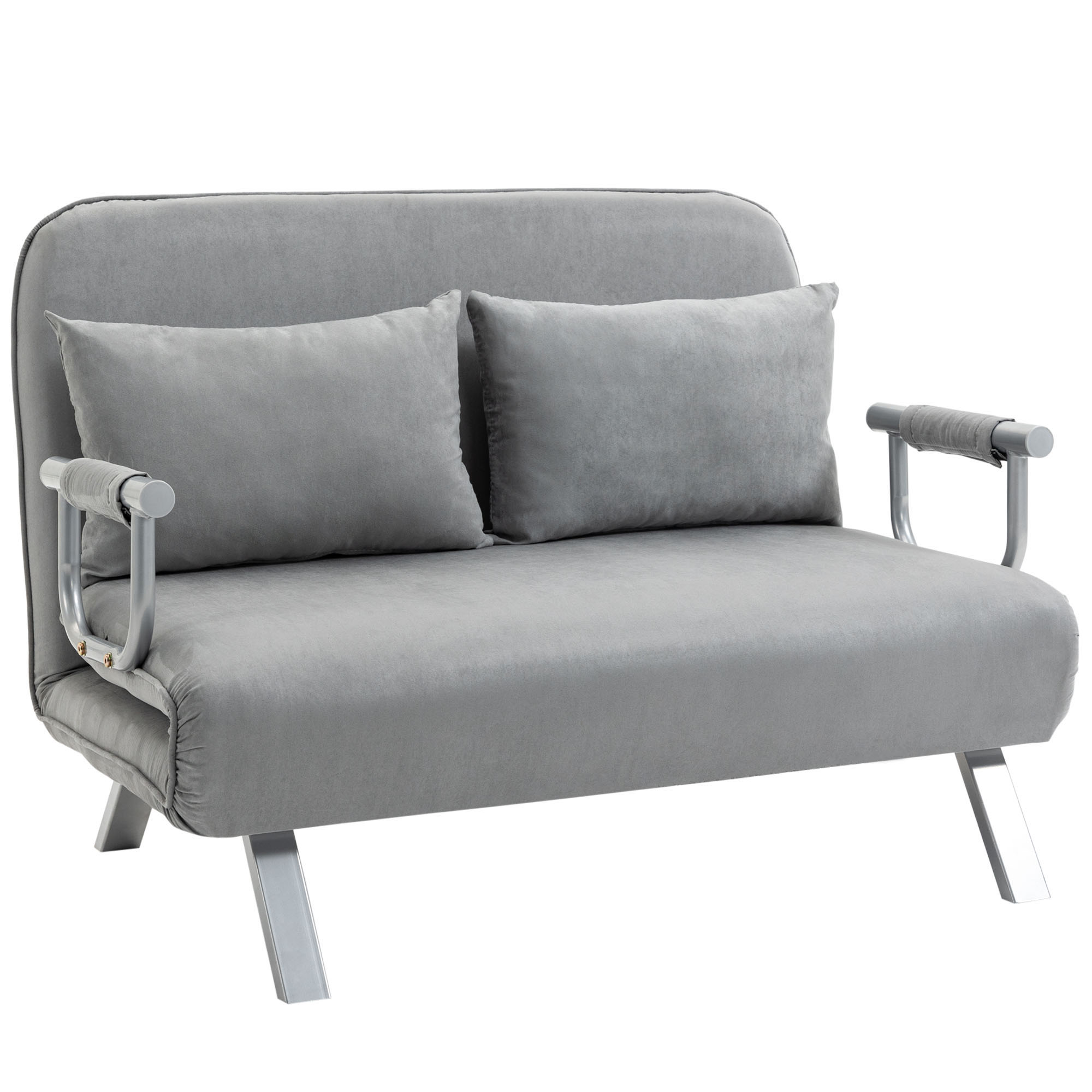 2 Seater Sofa Bed - Click-Clack Sofa Bed 2-Seater Grey 111cm