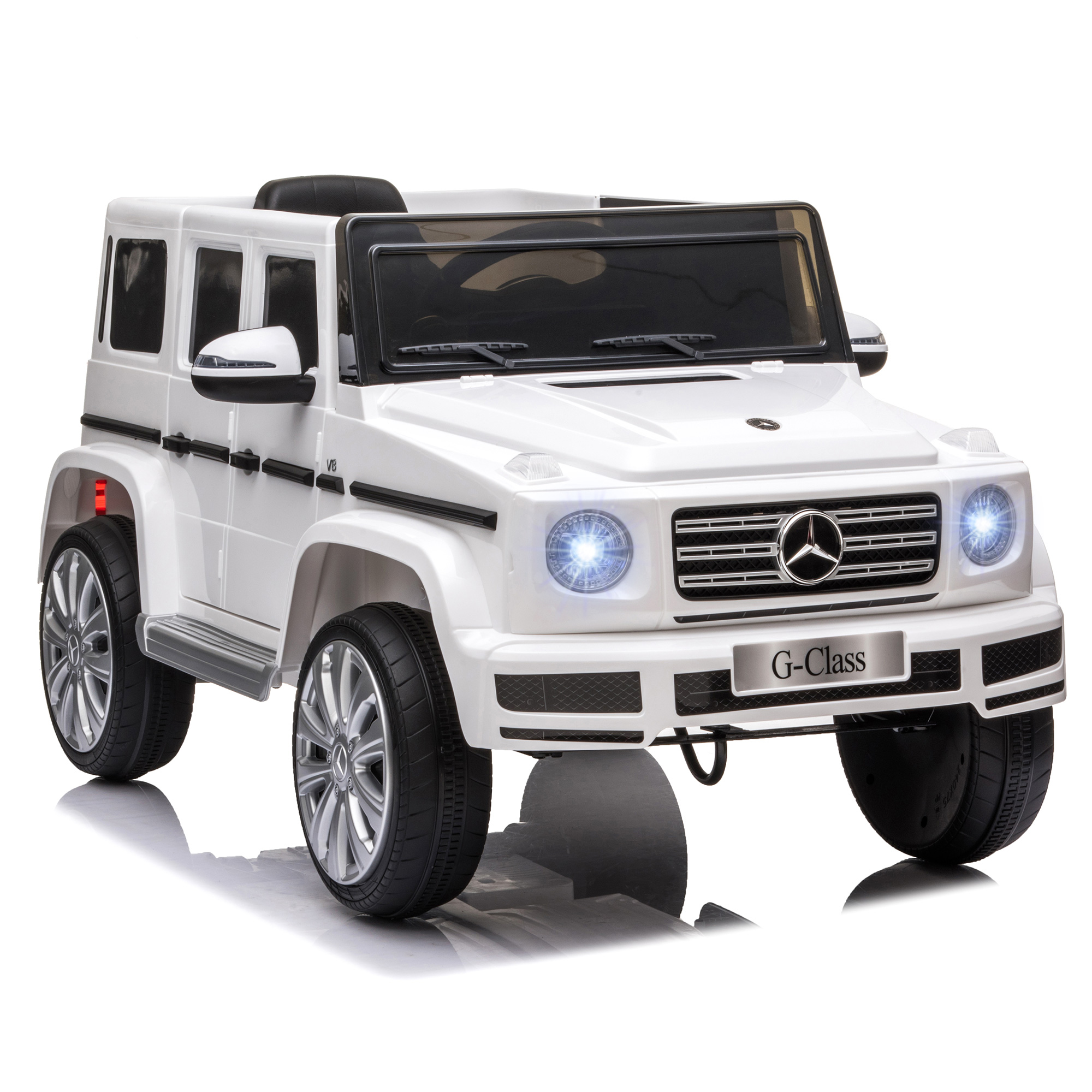 Compatible 12V Battery-powered Kids Electric Ride On Car Mercedes Benz G500 Toy with Parental Remote Control Music Lights MP3 Suspension Wheels
