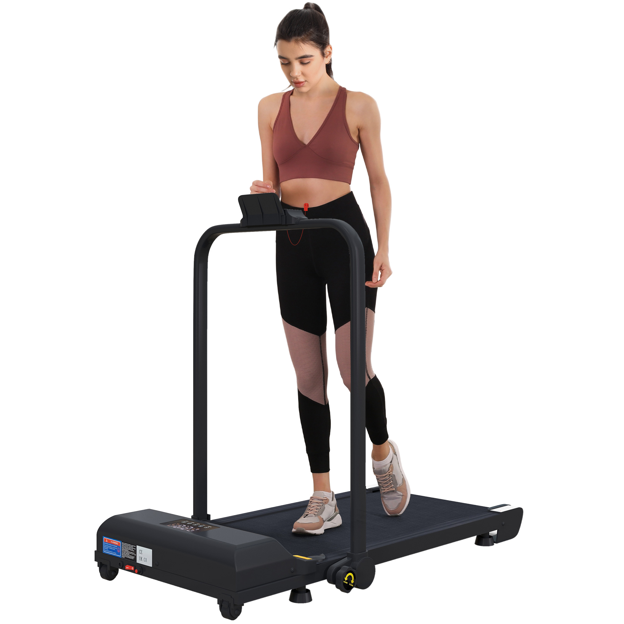 Treadmill - 2.5HP Folding Walking Pad Treadmill with Remote Black 130cm