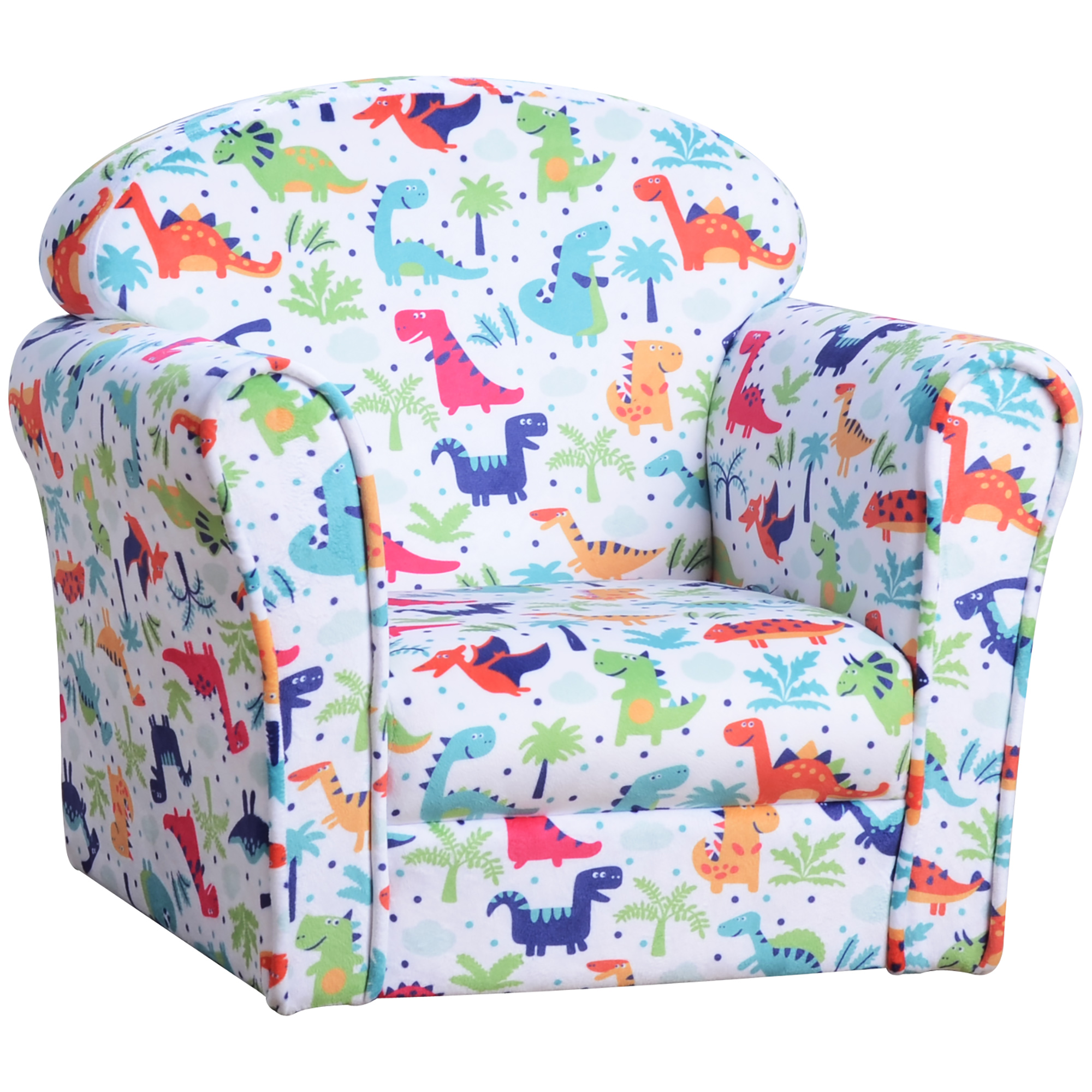 Children Armchair Sofa Tub Non Slip Playroom Seater - Dinosaur Cartoon Pattern