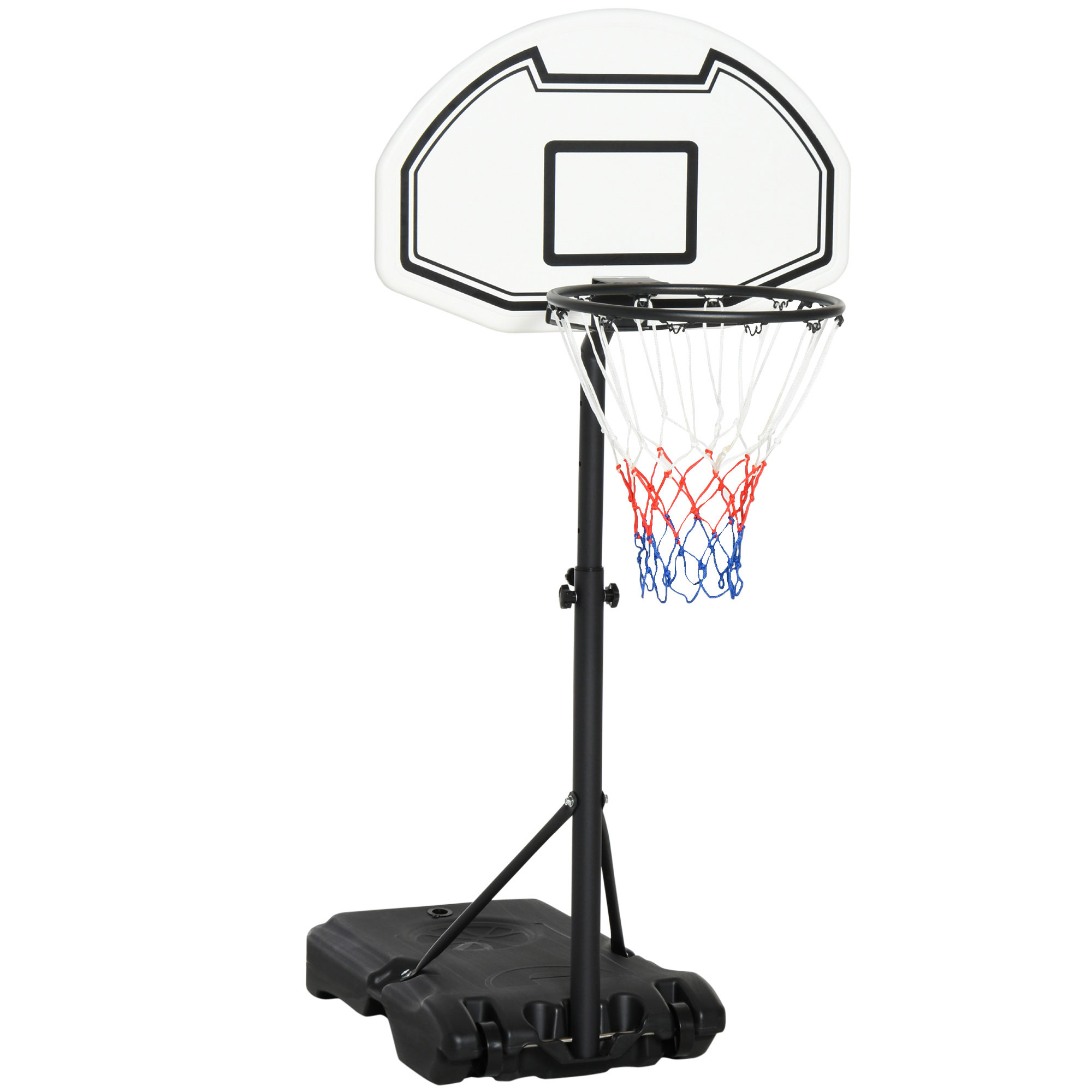 Basketball Stand 94-123cm Basket Height Adjustable Hoop For Kids Adults Suitable for Pool Side