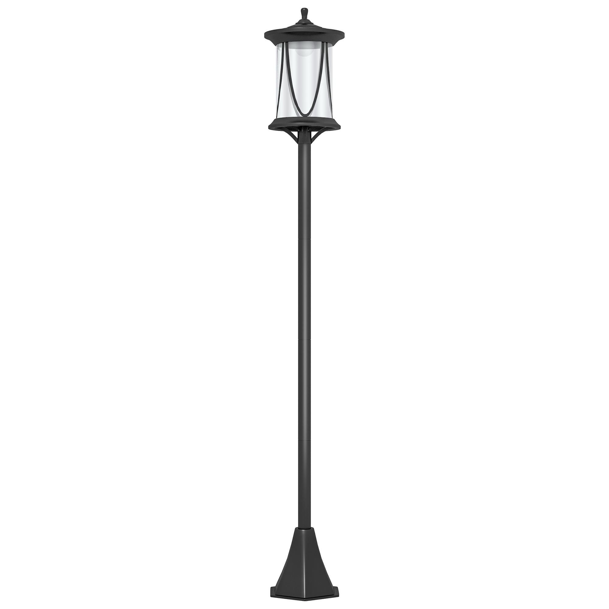 SUNVISTA Solar Lamp Post Light, 1.3 M LED Outdoor Street Light, Waterproof IP44 for Patio, Garden, Pathway, Cool White