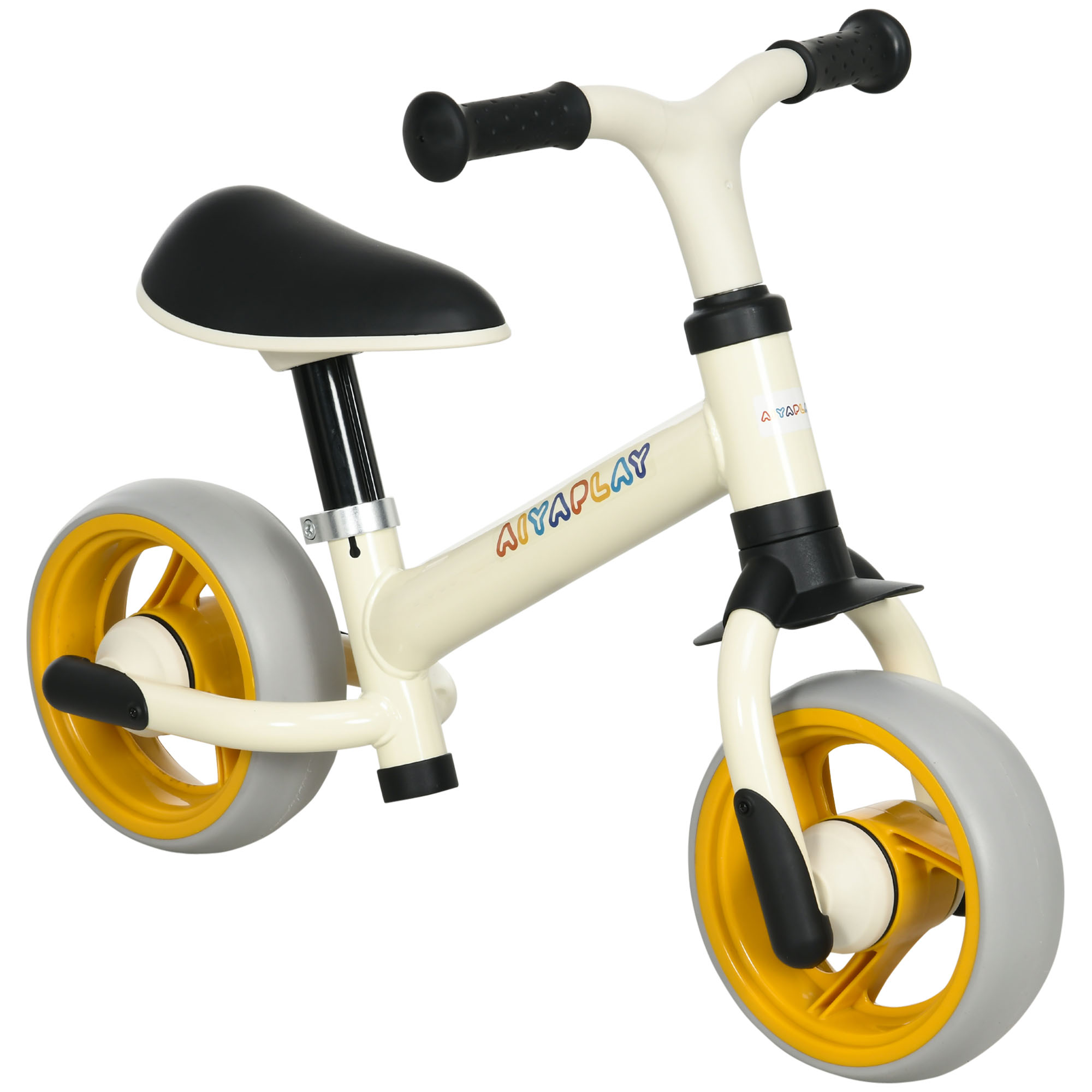 Lightweight Training Children Balance Bike with Adjustable Seat, EVA Wheels - White
