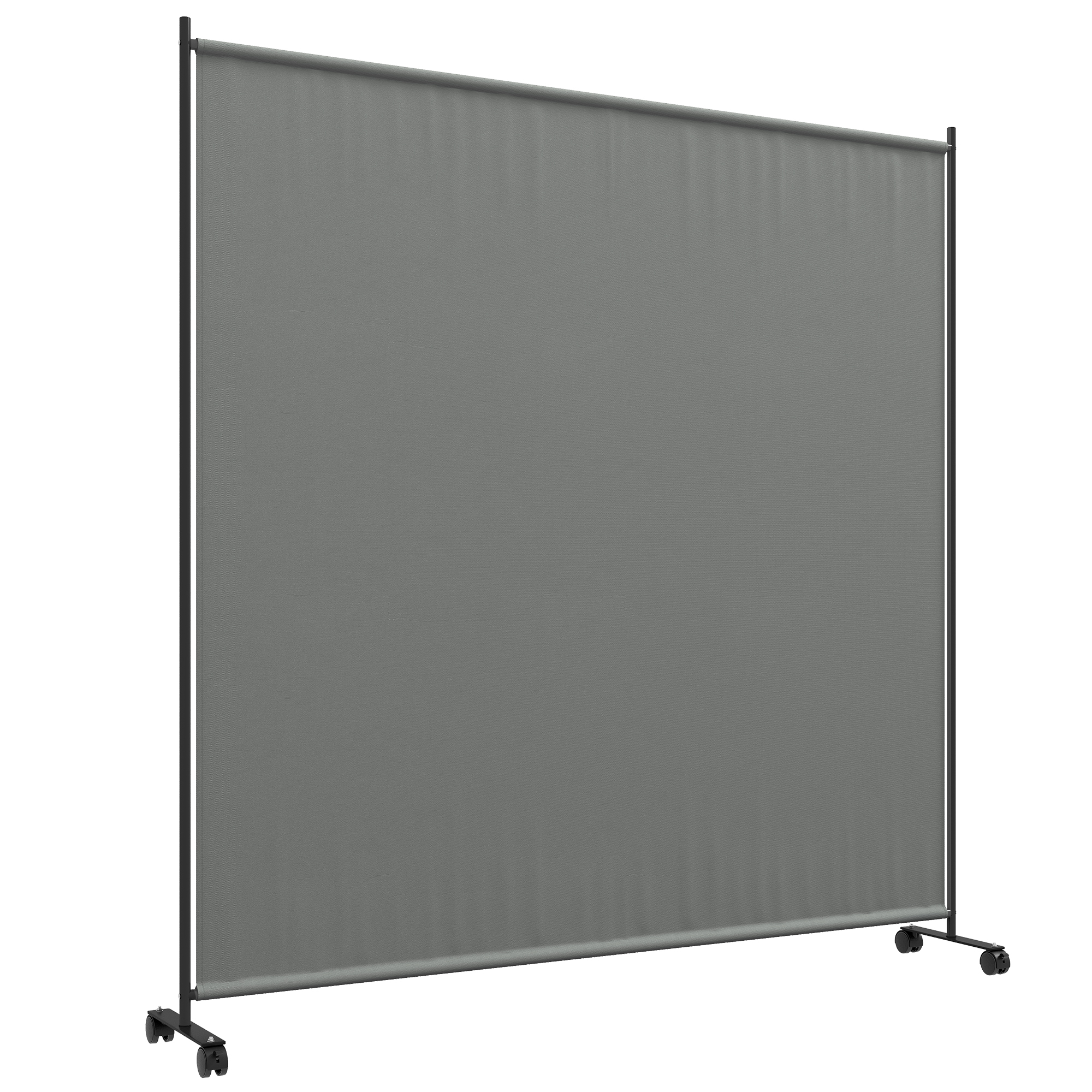 Jones Outdoor 6FT Portable Privacy Screen with Lockable Wheels - Dark Grey