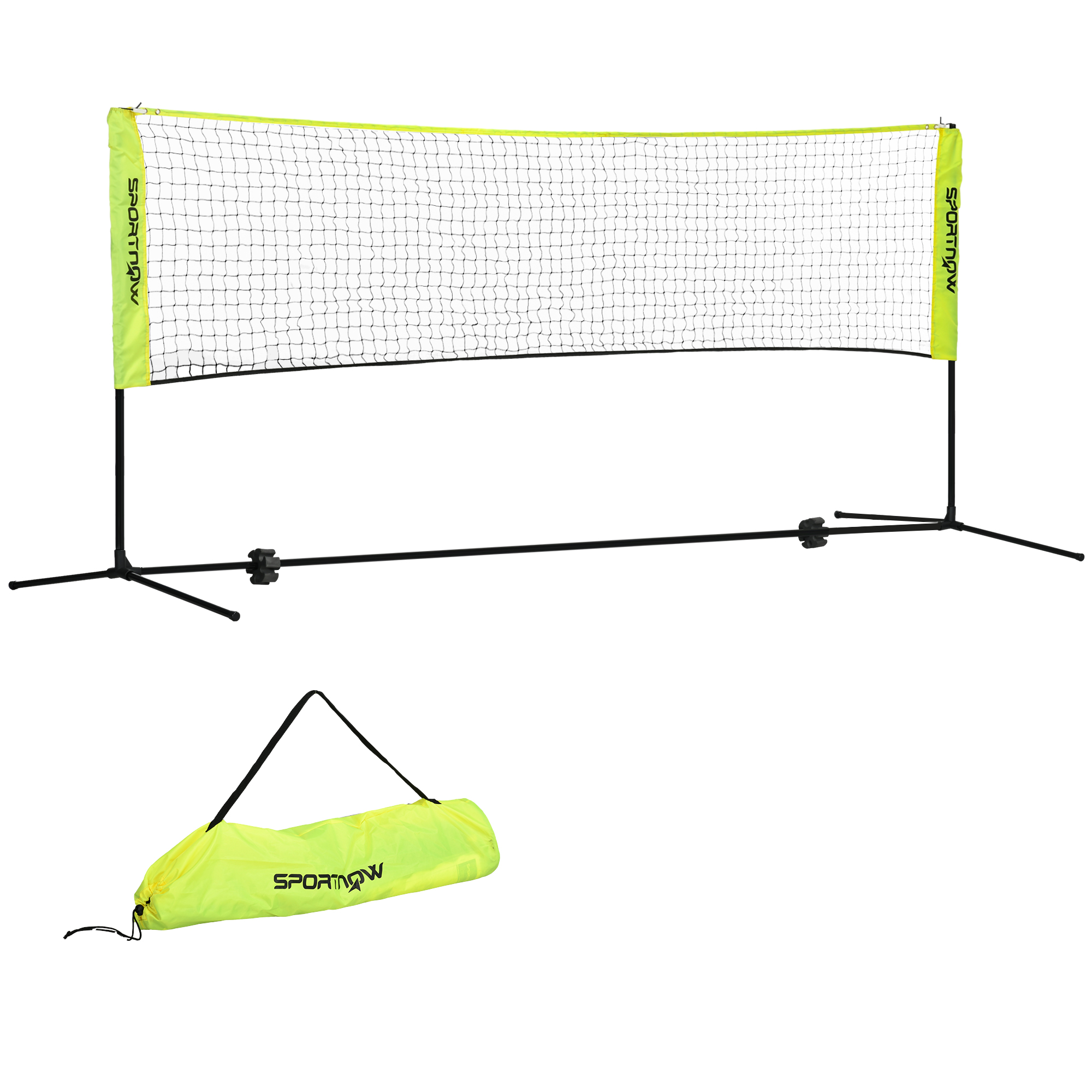 SPORTNOW 3(m) Badminton Net, Height Adjustable Outdoor Sports Net with Carry Bag, for Tennis, Pickleball and Volleyball