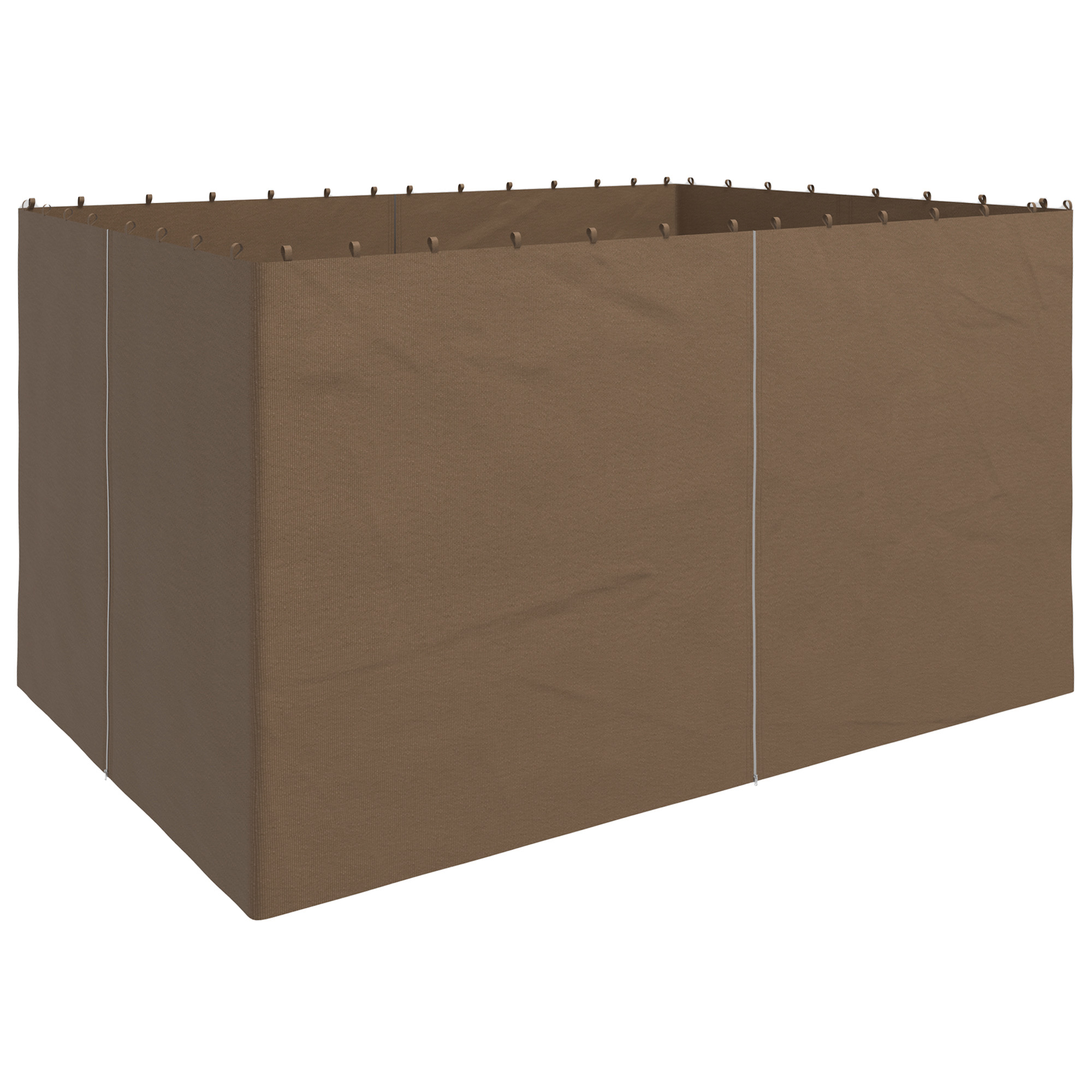 SUNVISTA Set of Four 3 x 4m Gazebo Replacement Walls - Dark Brown