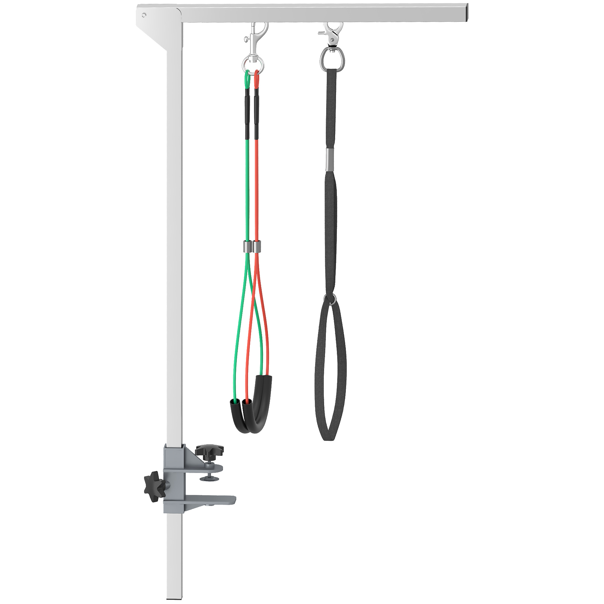 Foldable Pet Grooming Arm with Clamp, 29" Height Adjustable Dog Grooming Holder for Table with 2 Haunch Holders, Grooming Loop for Medium Dogs