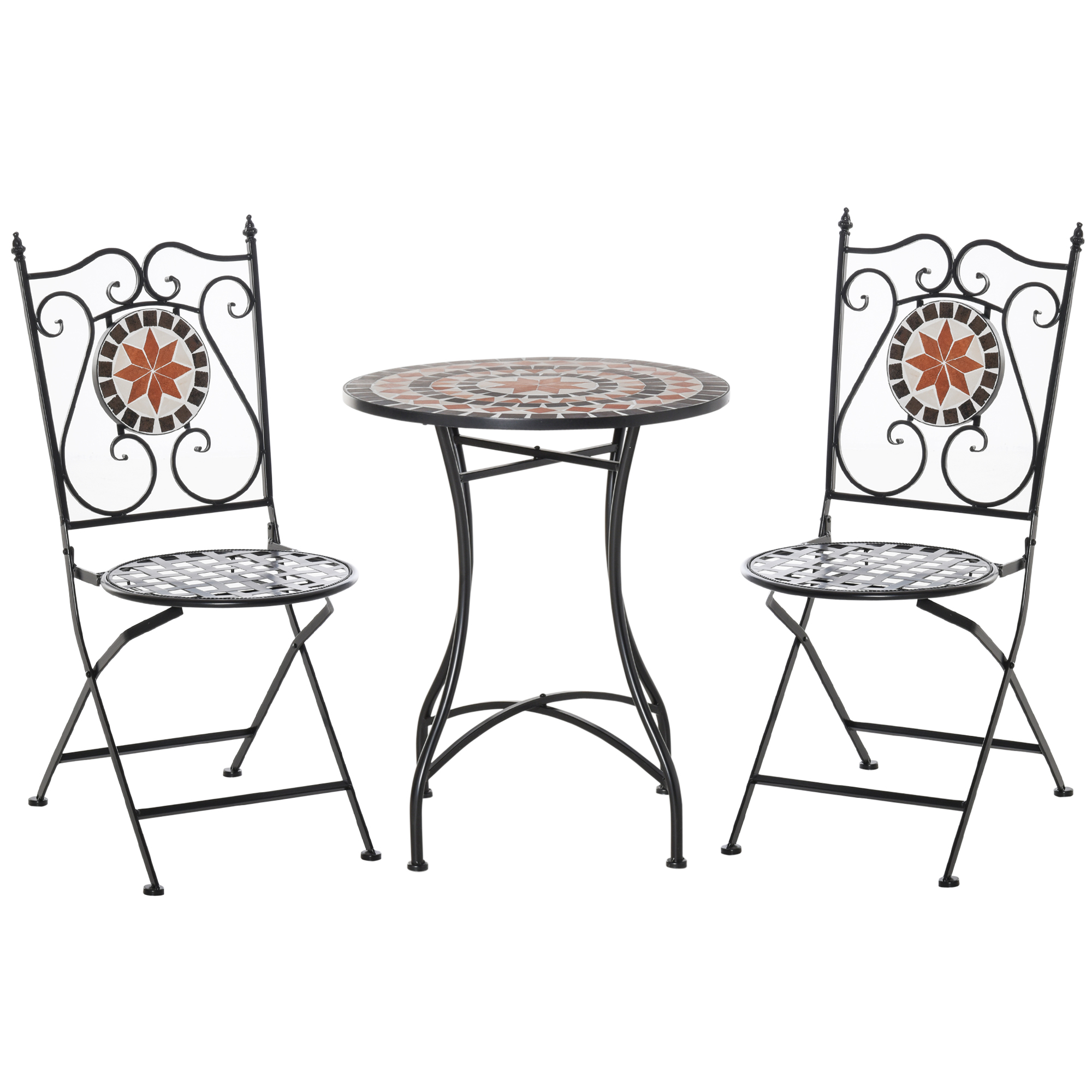 SUNVISTA Three-Piece Mosaic Bistro Table Set - Multicoloured