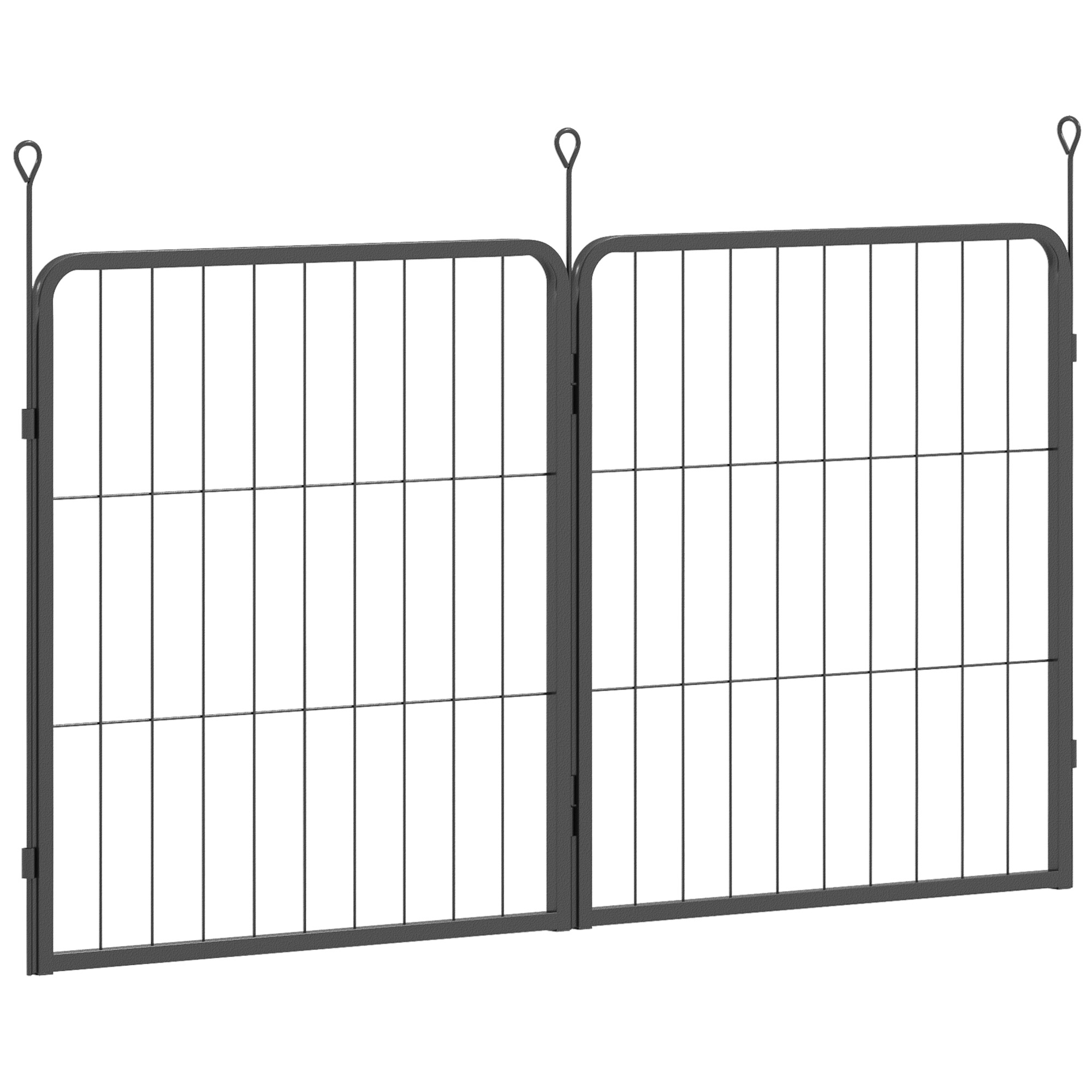 PAWSTER 2 Piece Dog Pen Expansion Pack for 60cm High Animal Pen with 3 Connecting Stakes