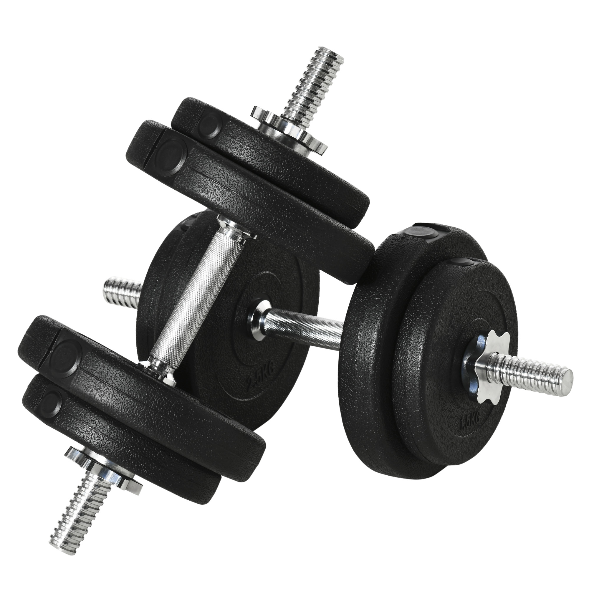 Scott 20KG Adjustable Weights Dumbbells Set - Black