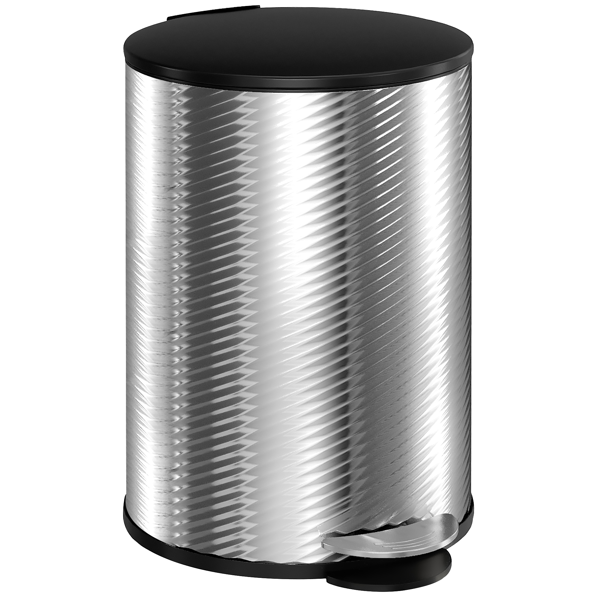 Scott 20 Litre Stainless Steel Pedal Bin with Soft-Close Lid - Silver