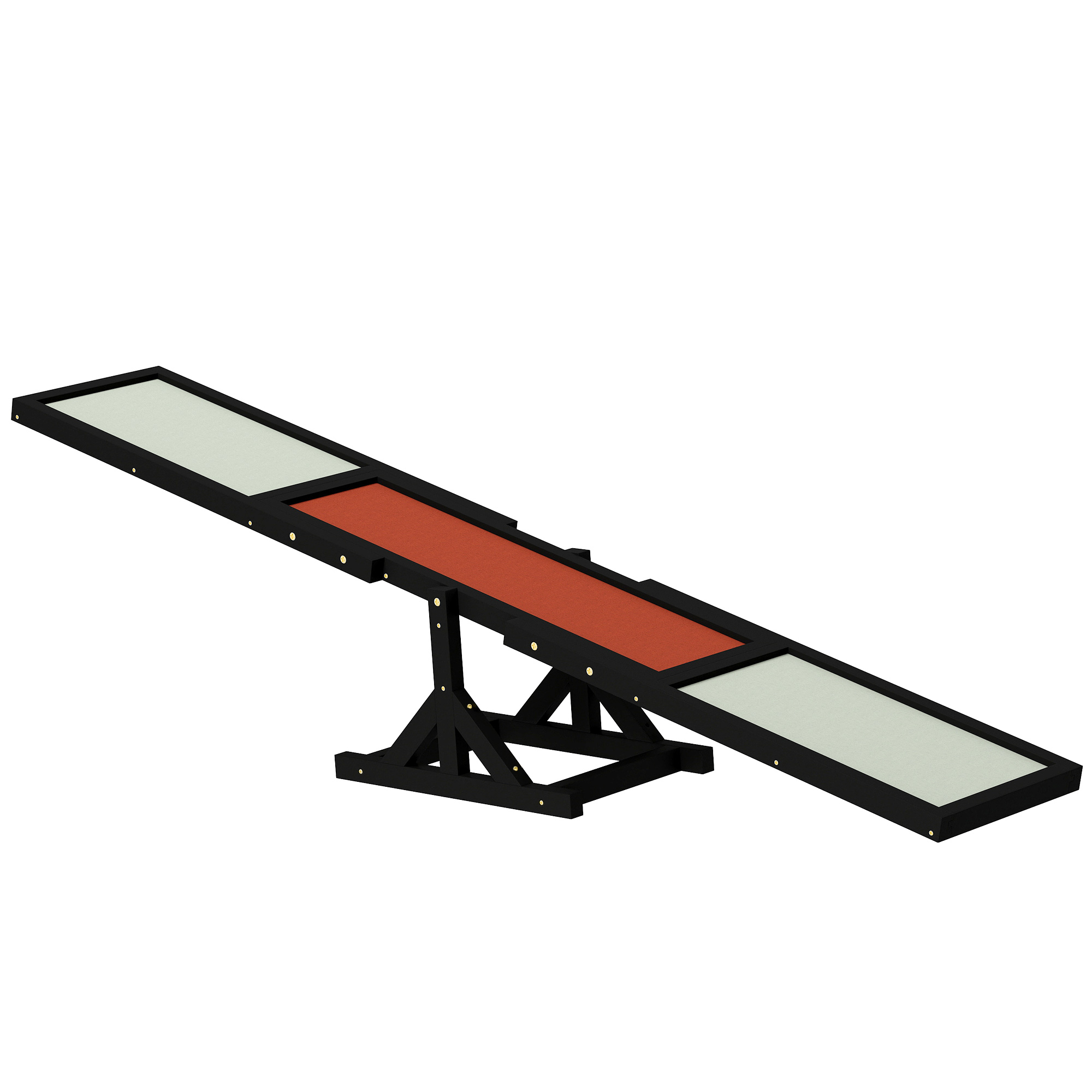 Shelley Wooden Pet Seesaw for Big Dogs with Anti-Slip Surface - Black