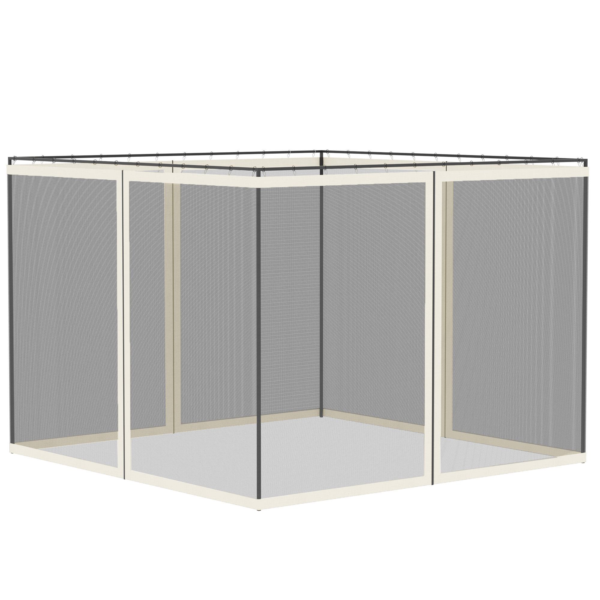 SUNVISTA 302 x 207cm Universal Replacement Mesh Sidewall Netting for Gazebos and Canopy Tents, (Sidewall Only) White