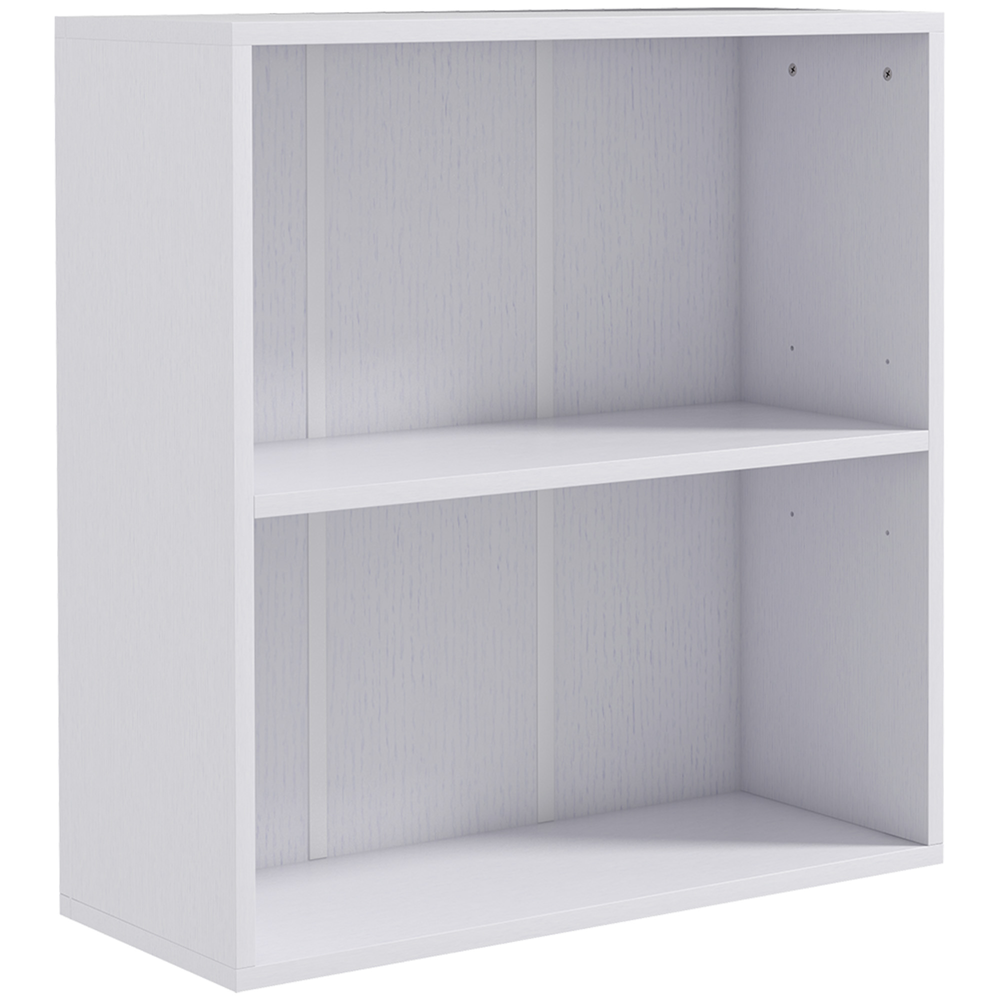 Scott 2 Tier Bookshelf with Adjustable Shelf - White