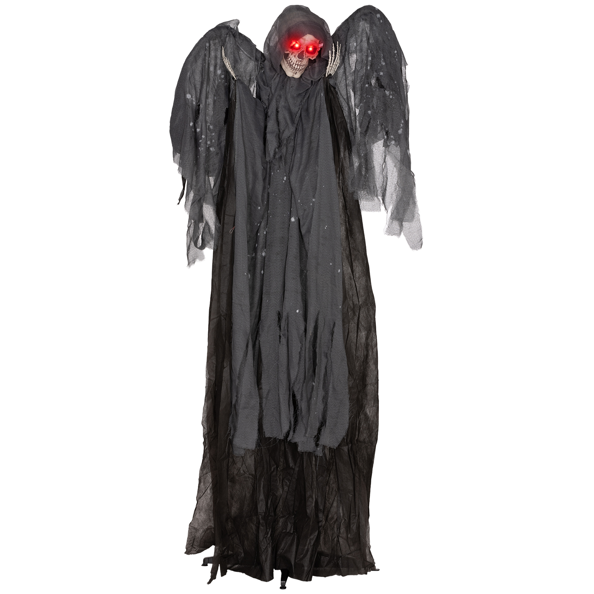 Scott Outdoor 195cm Winged Grim Reaper Halloween Decoration with Sound - Grey