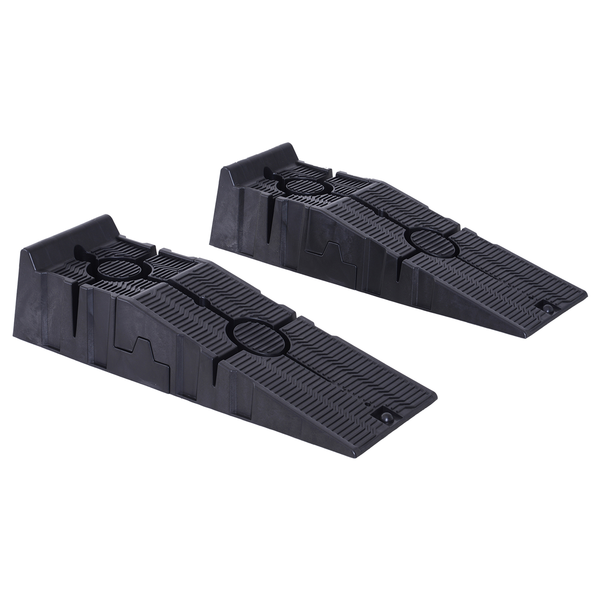 1 Pair Heavy Duty 5 Ton Plastic Garage Workshop Car Service Ramps Lifting Automotive Vehicle Portable Low Clearance