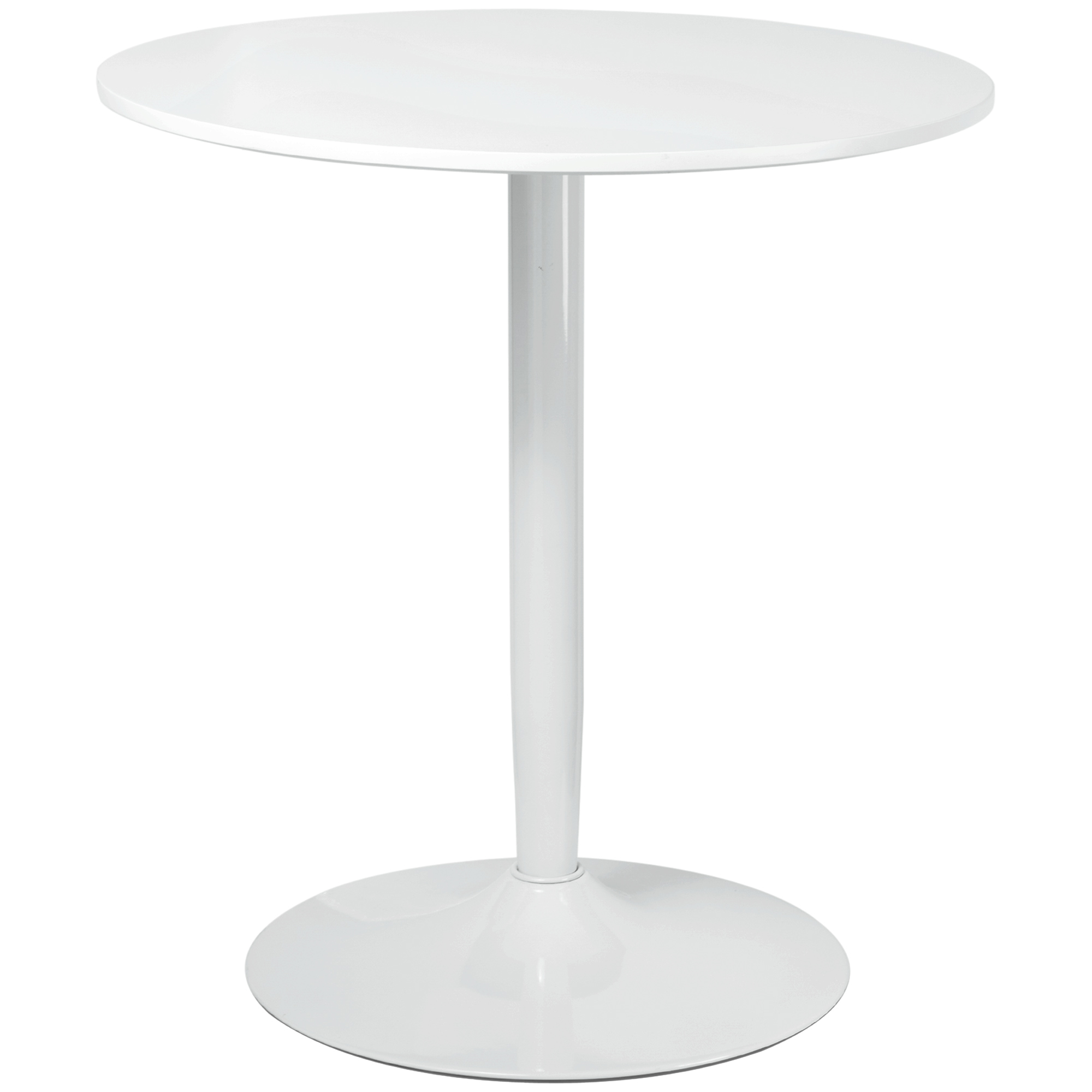 Modern Round Dining Table with Steel Base and Non-slip Foot Pad