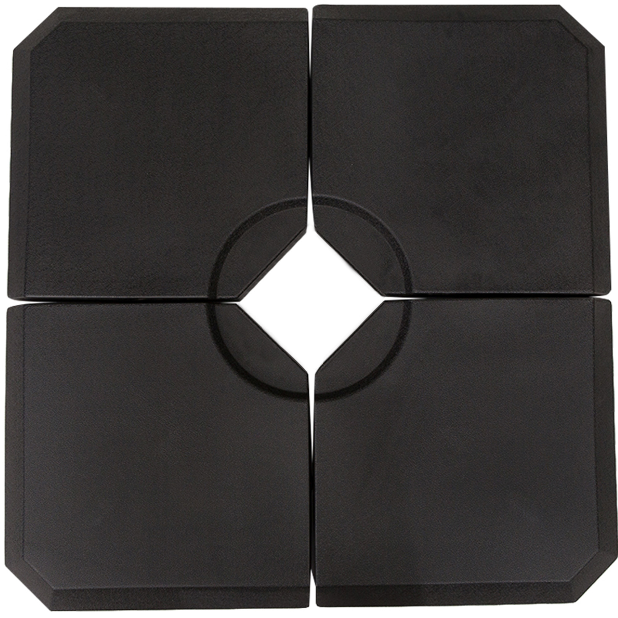 HD Polyethylene Sand or Water Fillable Parasol Base Black