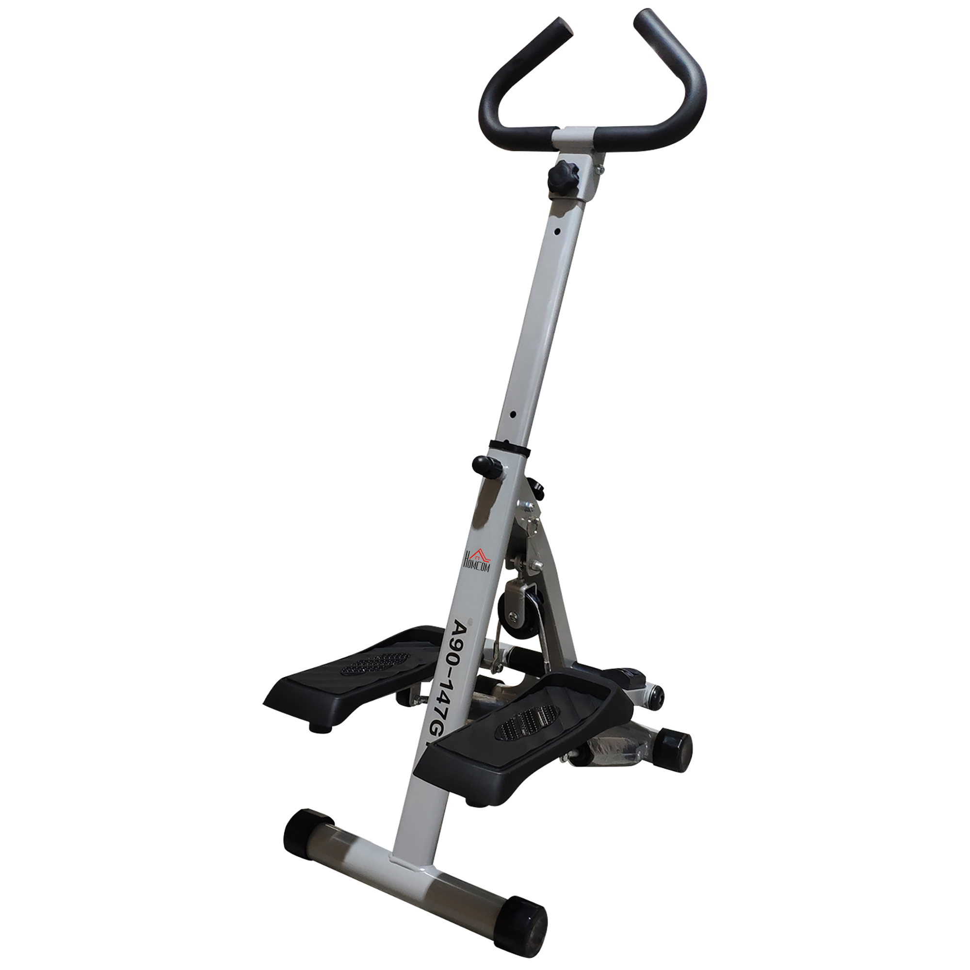 Stepper w/Handle Hand Grip Workout Fitness Machine For Fitness Aerobic Exercise Home Gym Grey