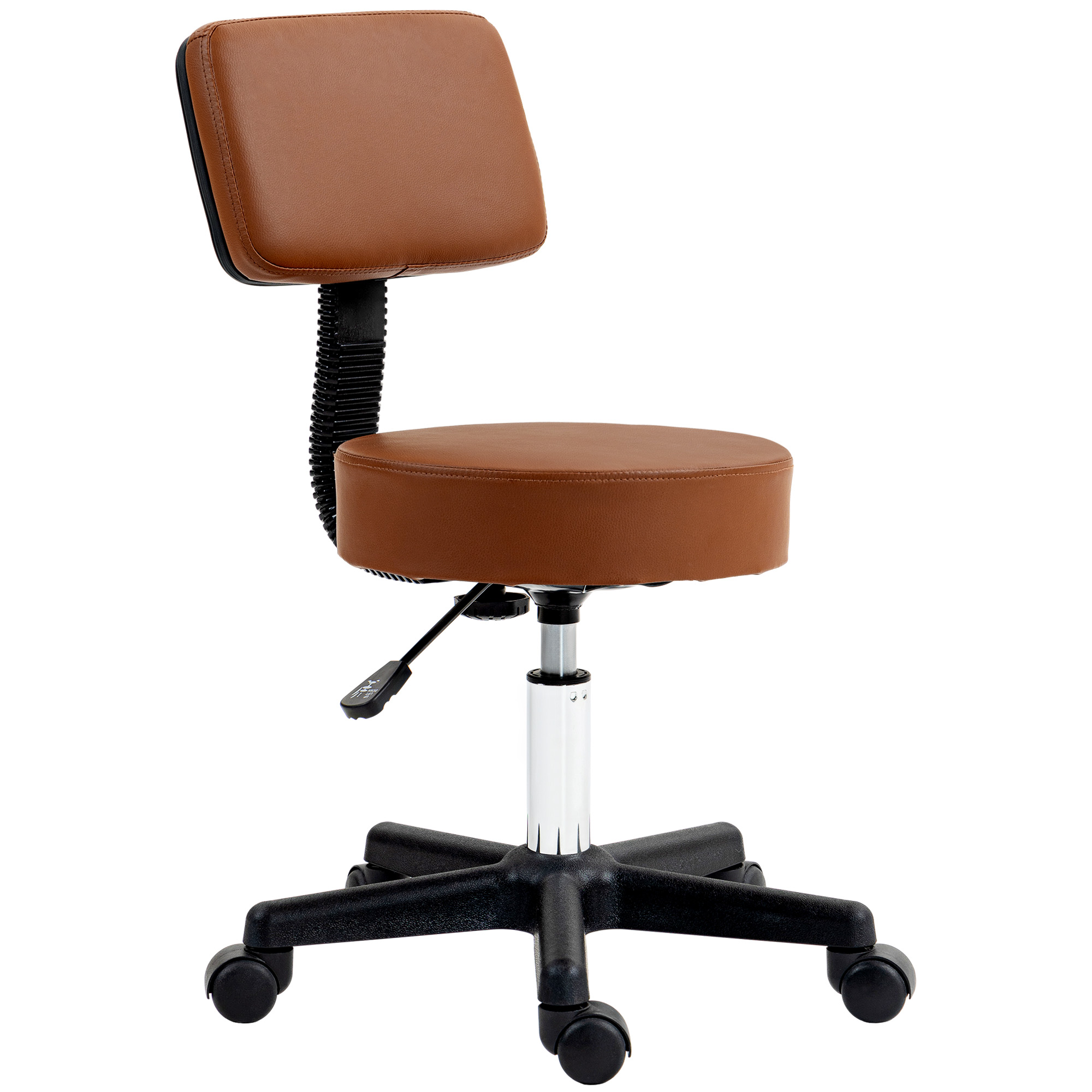 Scott Brown PU leather Beautician's Swivel Salon Chair with Adjustable Height