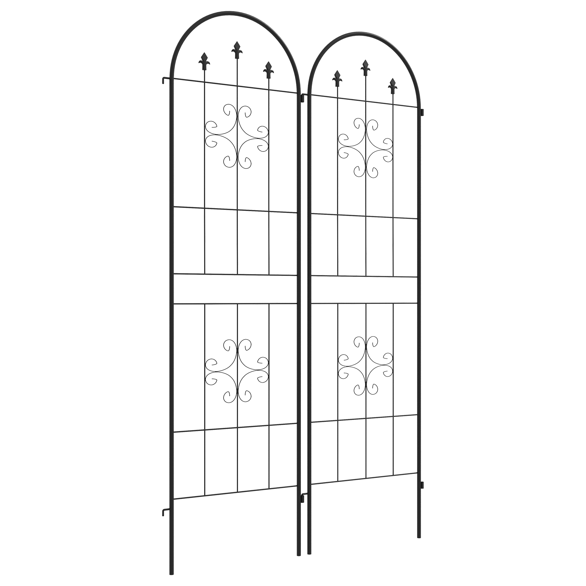 Metal Trellis Set of 2, Garden Trellis for Climbing Plants Support Frames, Arrow Design