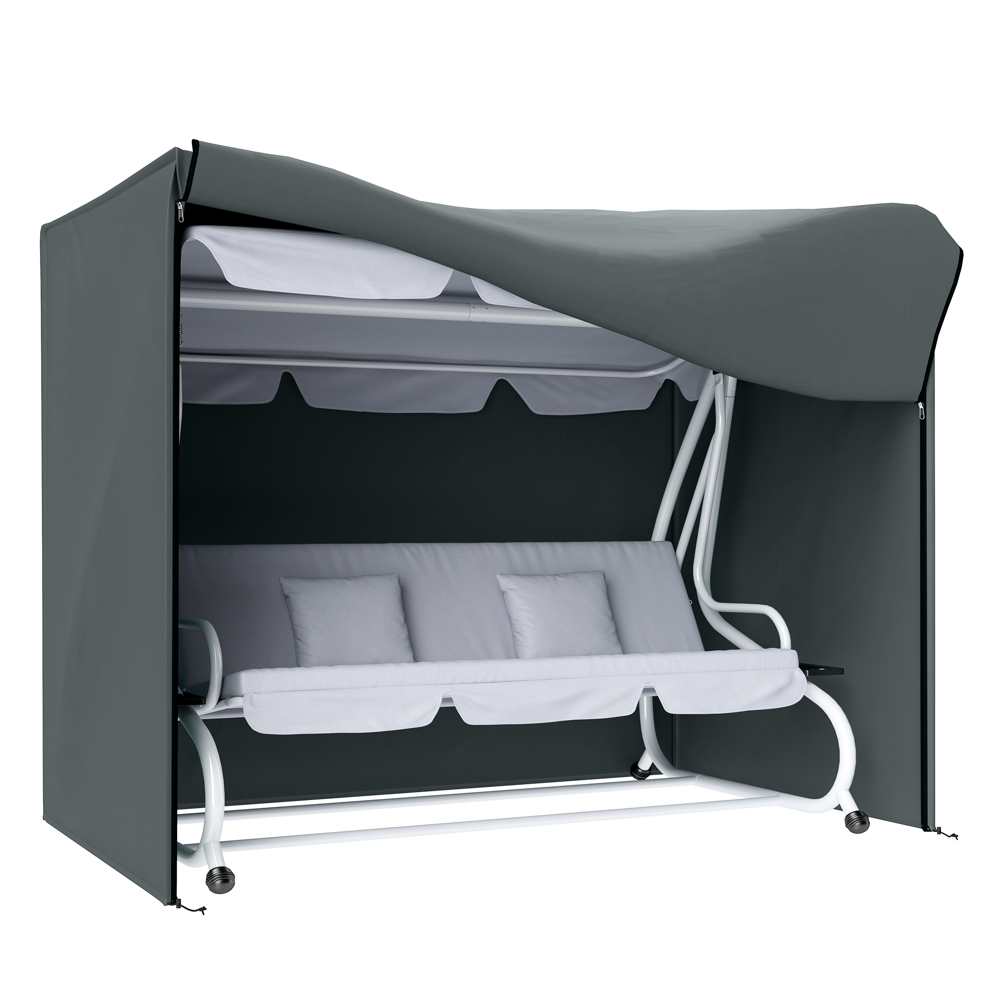 SUNVISTA 220 x 125cm Three-Seater Swing Chair Protective Cover - Grey