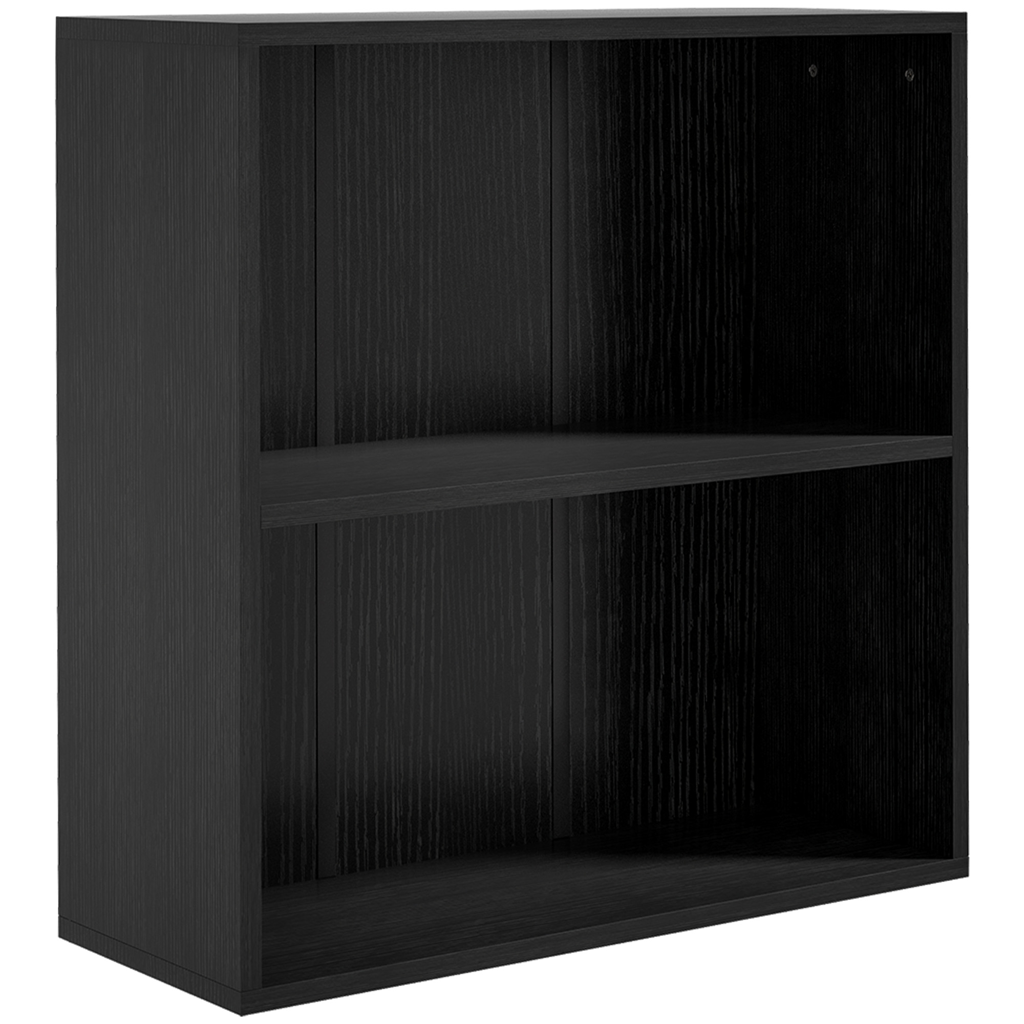Scott 2 Tier Bookshelf with Adjustable Shelf - Black