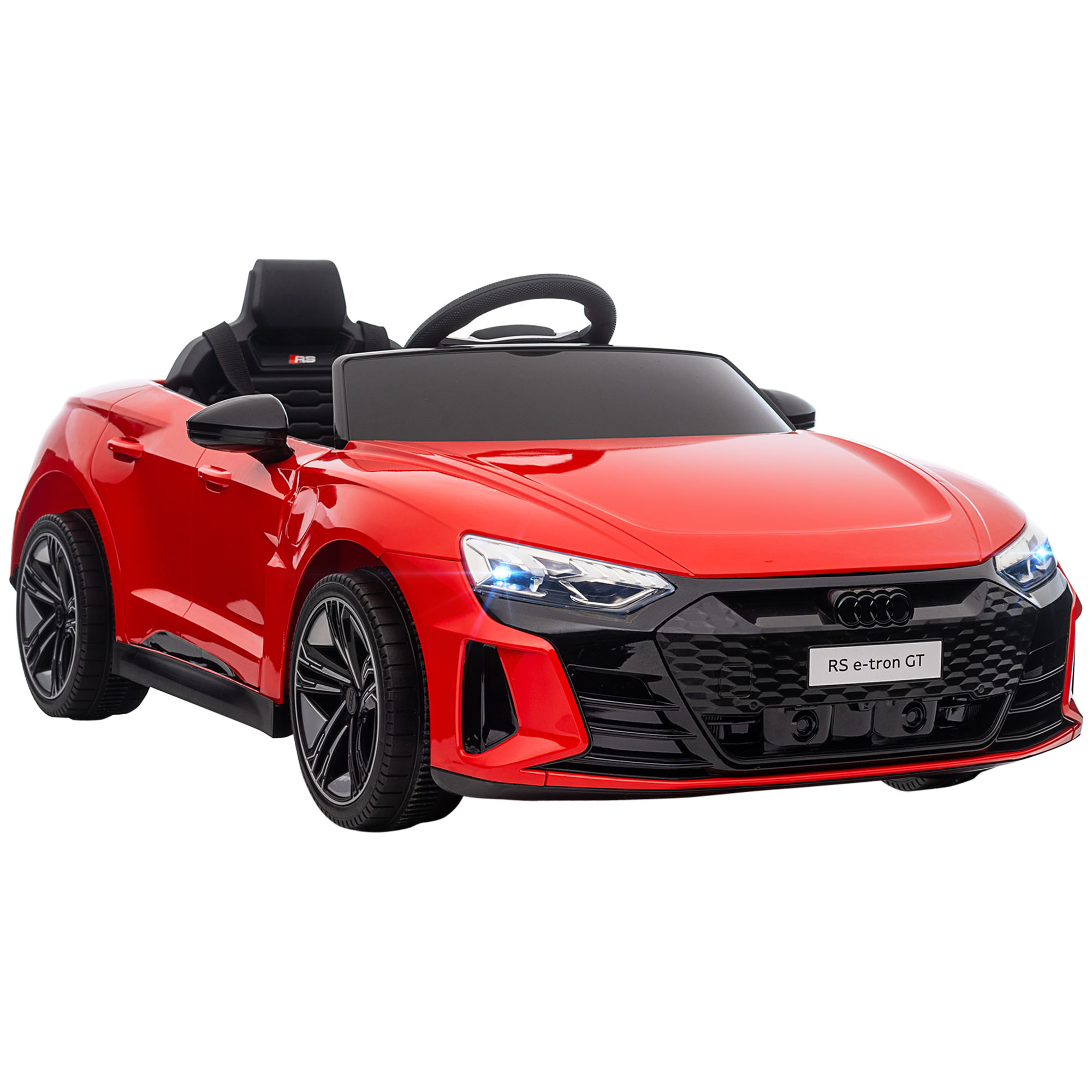 12V Kids Electric Ride-On with Remote Control, Lights, Music - Red