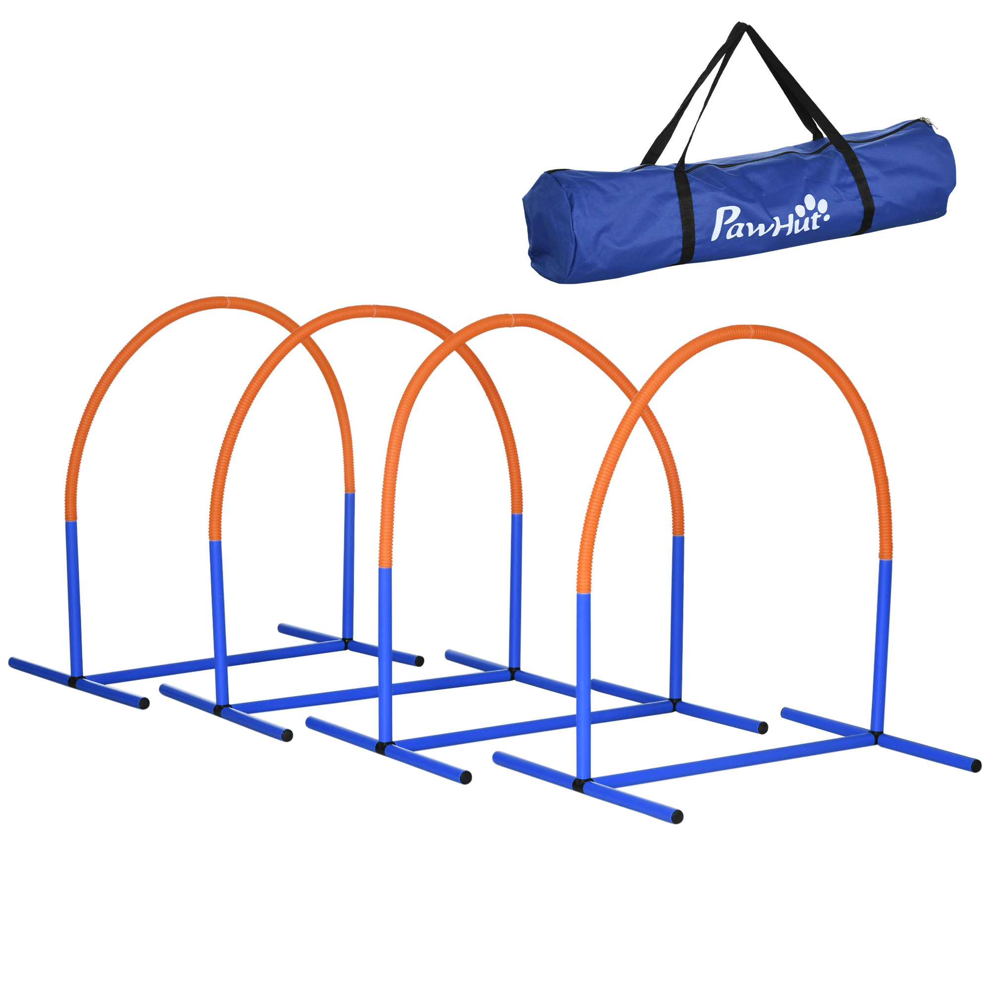 4PCs Portable Dog Agility Equipment Blue