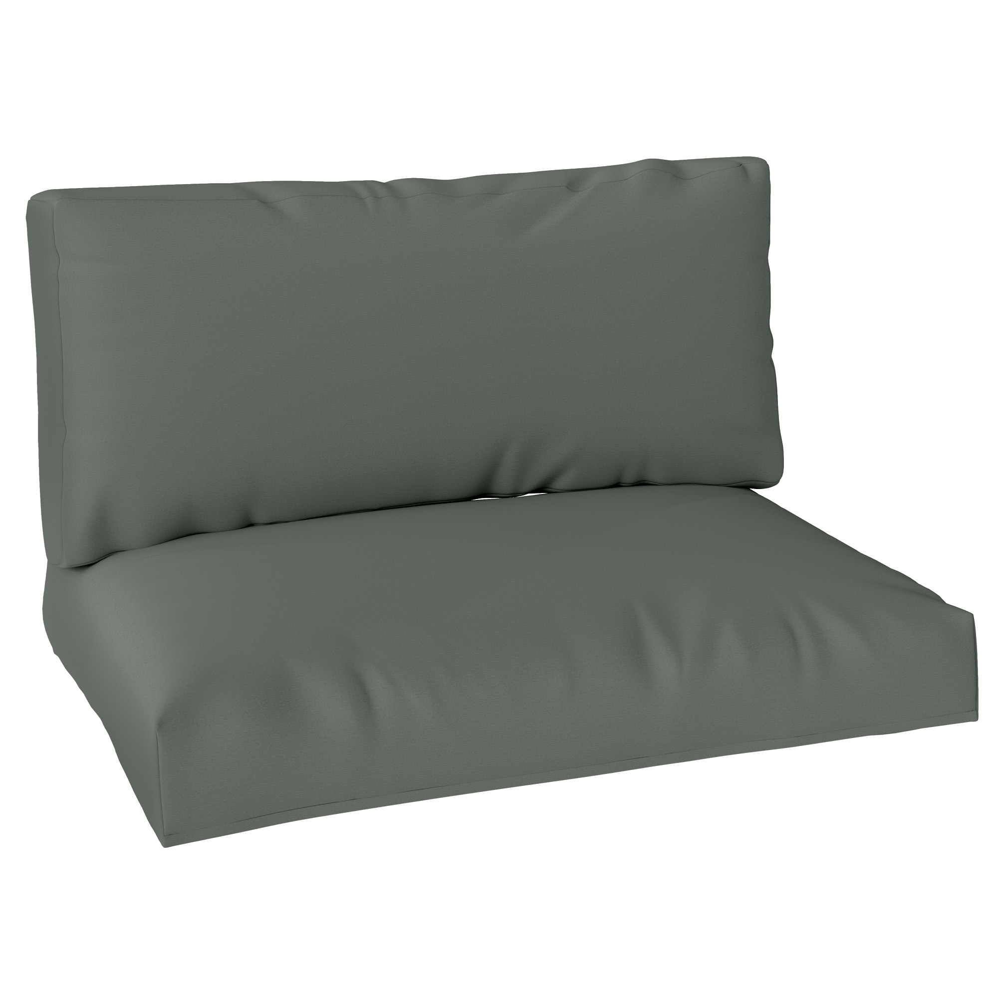 SUNVISTA 2 Seater Pallet Furniture Cushions Pallet Cushions, UPF20+ 220gsm Fabric, 20 cm Thick Outdoor Seat Pads, Charcoal Grey