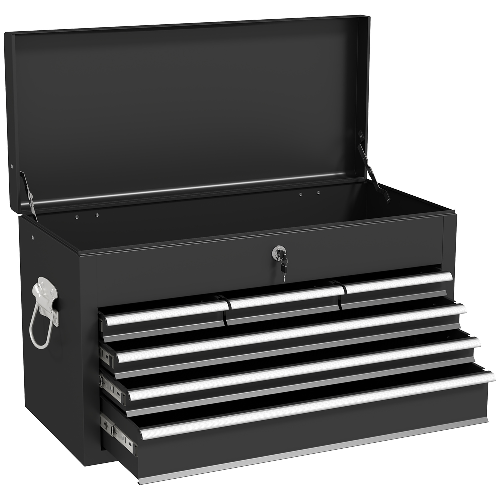 Scott 6 Drawer Tool Chest Lockable Metal Toolbox with Top Case - Storage
