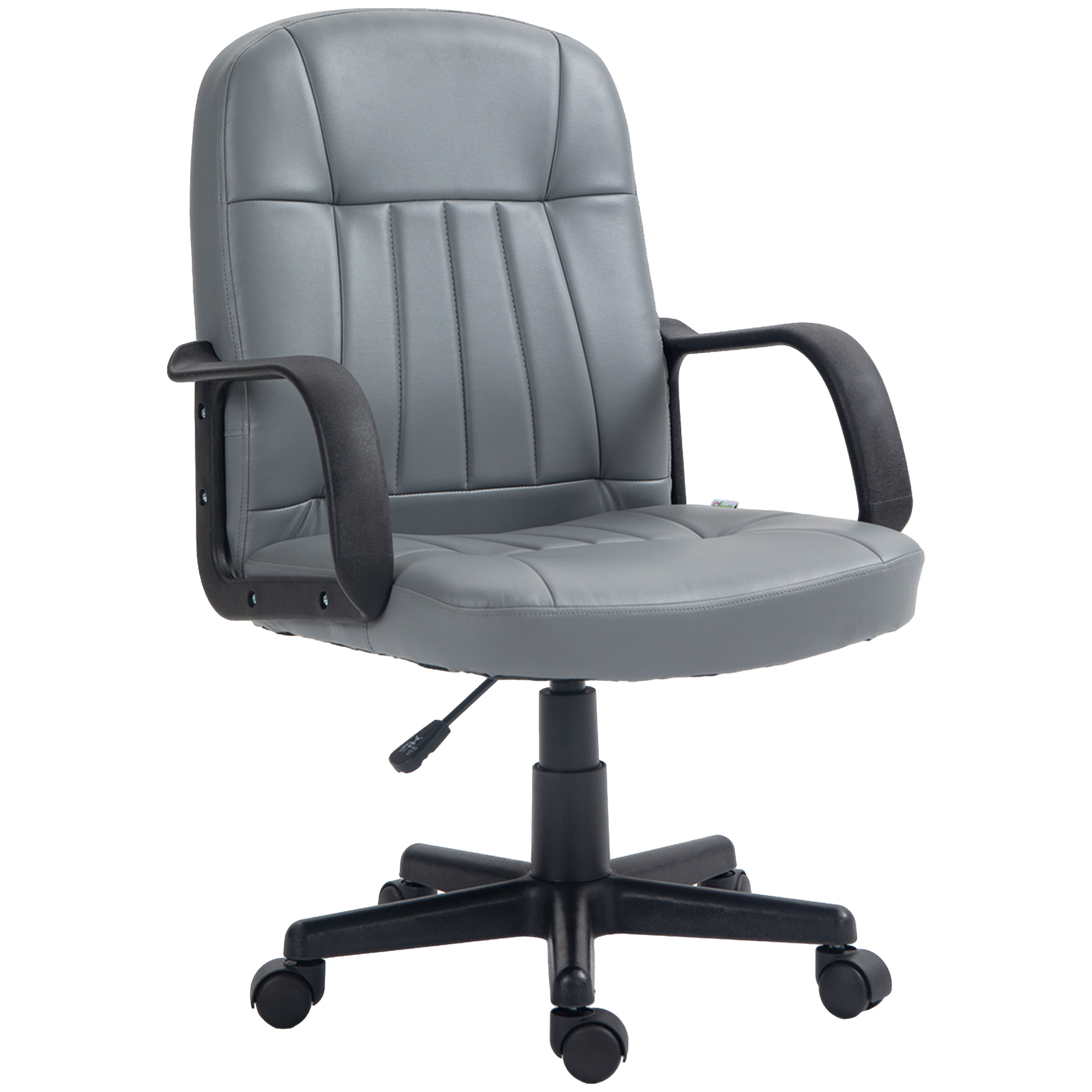 Vinsetto Swivel Executive Office Chair PU Leather Computer Desk Chair Office Furniture Gaming Seater - Grey