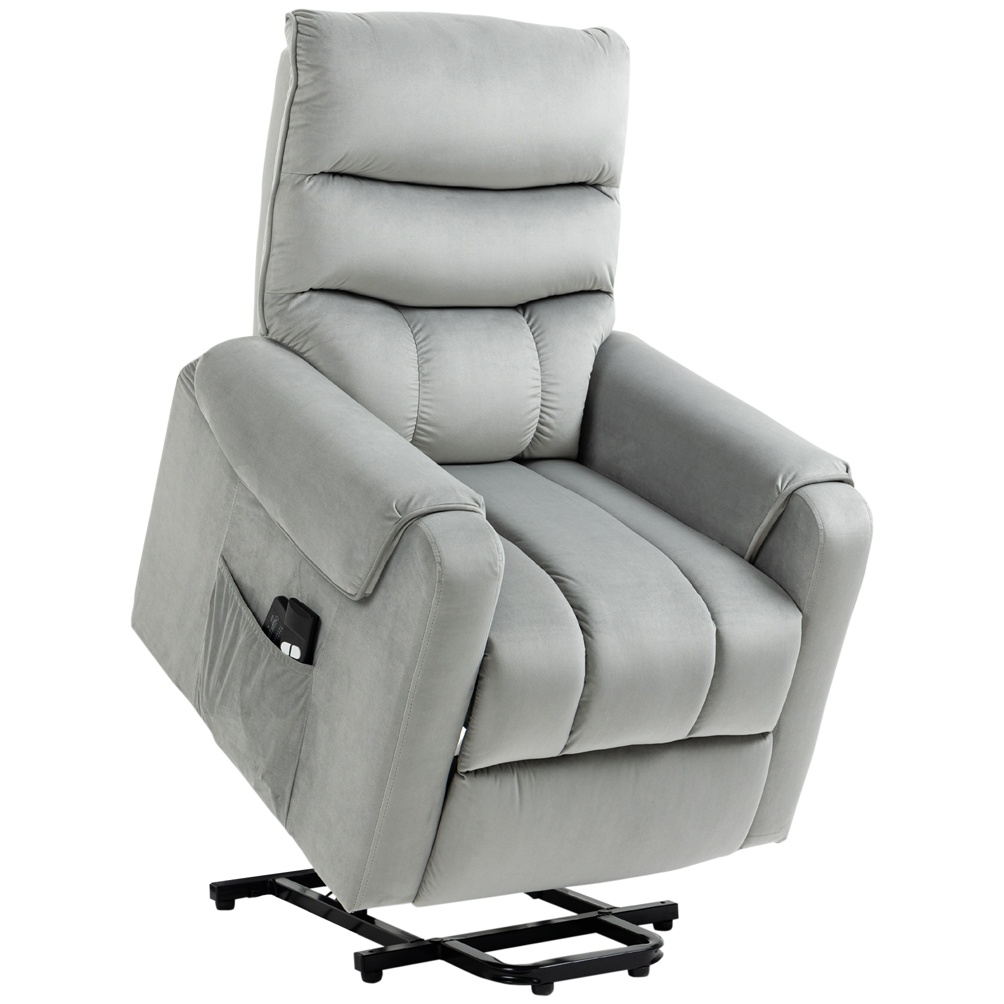 Vibration Massage Recliner Chair with Remote Control - Grey