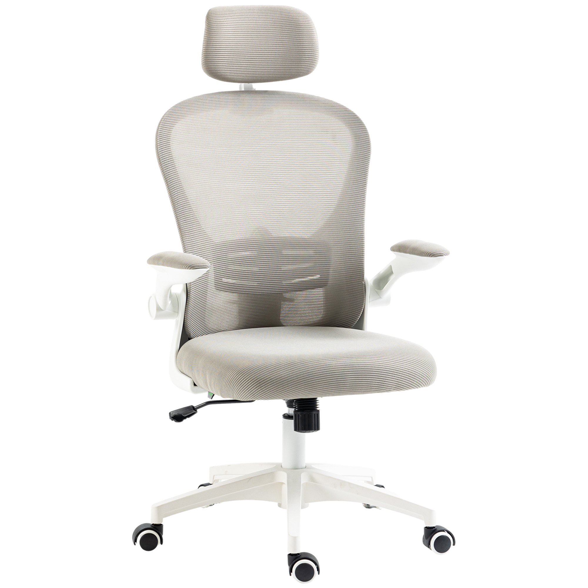 Preston Multi-Adjustable Office Chair with Lumbar Support Headrest - Grey