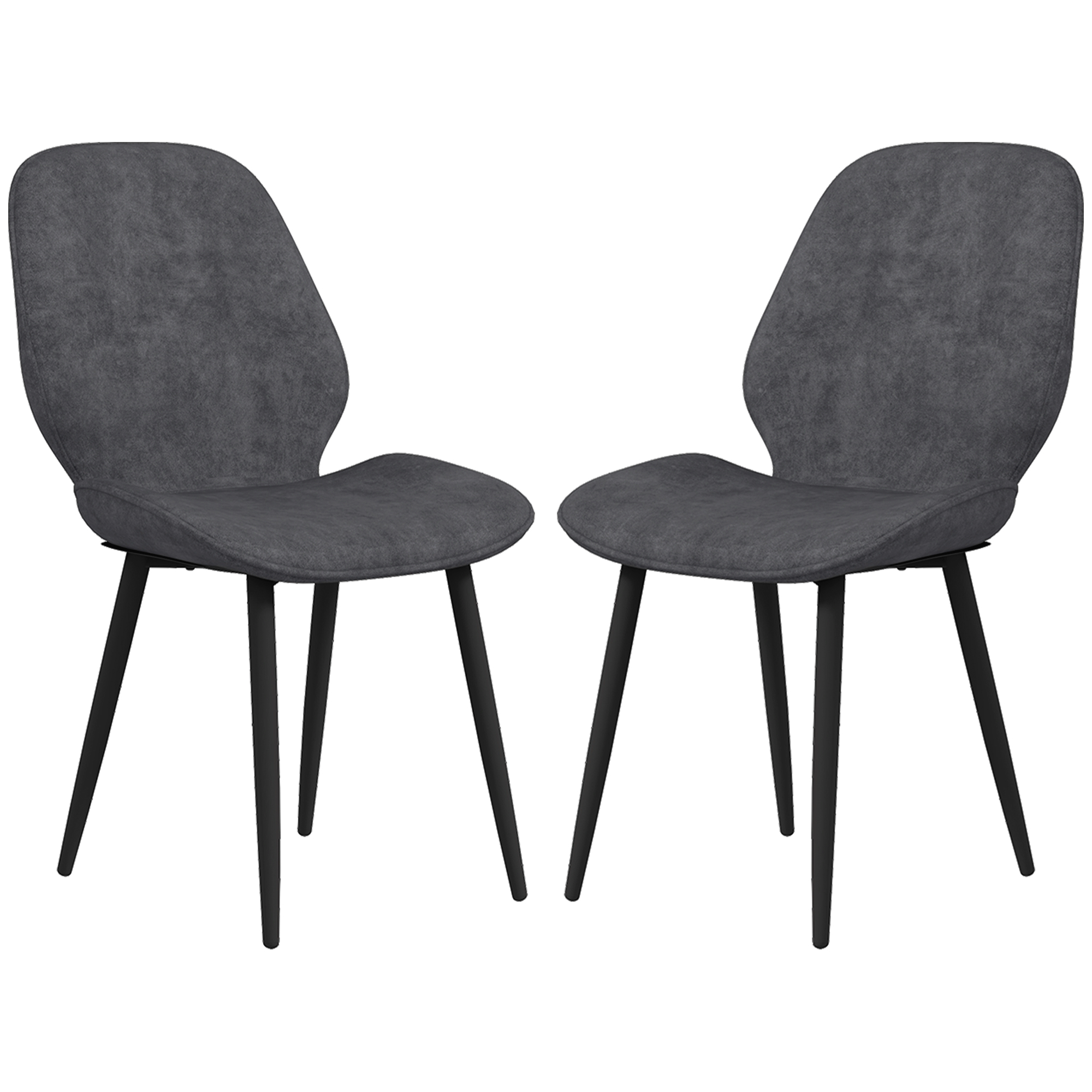 Velvet Dining Chairs, Set of 2 Dining Room Chairs with Metal Legs for Living Room, Dining Room, Grey