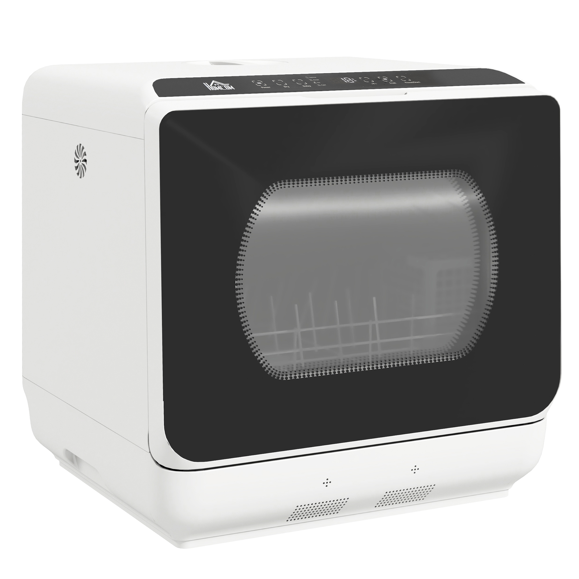Table Top Dishwasher, Mini Countertop Dishwasher with 4 Place Settings, 6 Programmes, 6L Water Tank, Touch Control, LED Display, Delay Start, Dual 