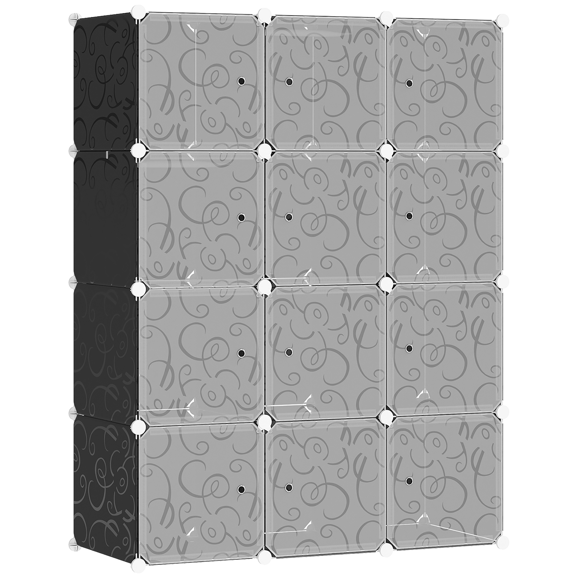 DIY Wardrobe Portable Interlocking Plastic Modular Closet Bedroom Clothes Storage Cabinet Cube Organiser