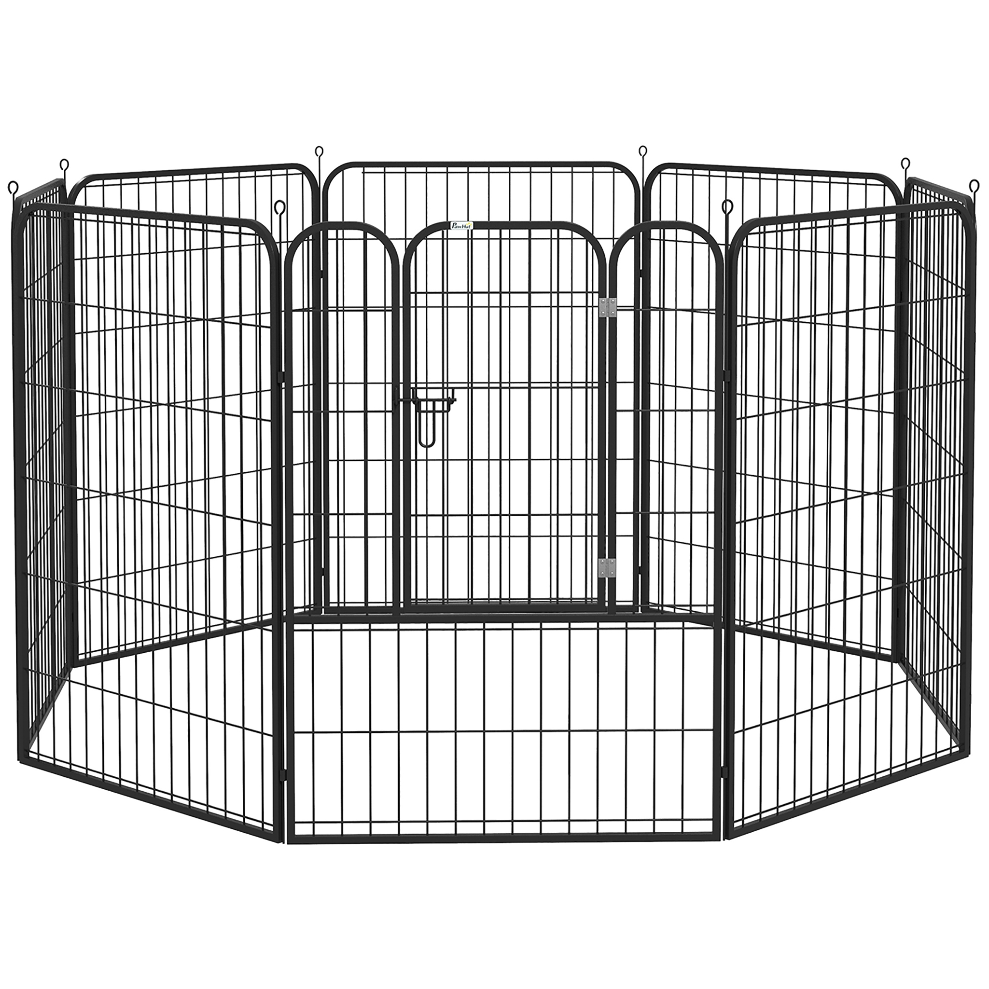 Heavy Duty 8 Panel Dog Play Pen Pet Playpen for Puppy Rabbit Enclosure Foldable Indoor Outdoor 80 x 100 cm
