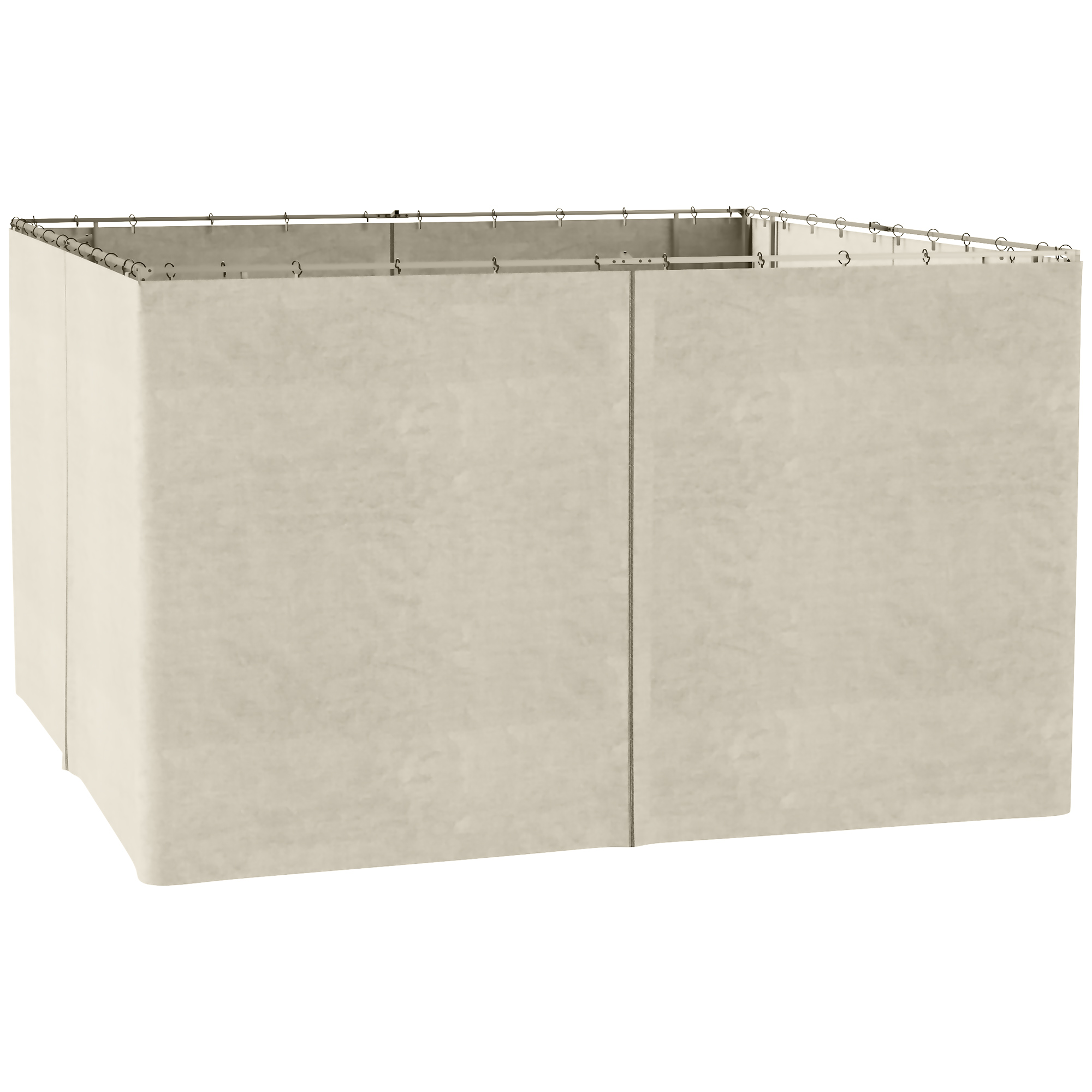 4 Pack Universal Gazebo Replacement Sidewalls Privacy Panel for Most 3 x 4m Gazebo Canopy Pavillion Outdoor Shelter Curtains Beige