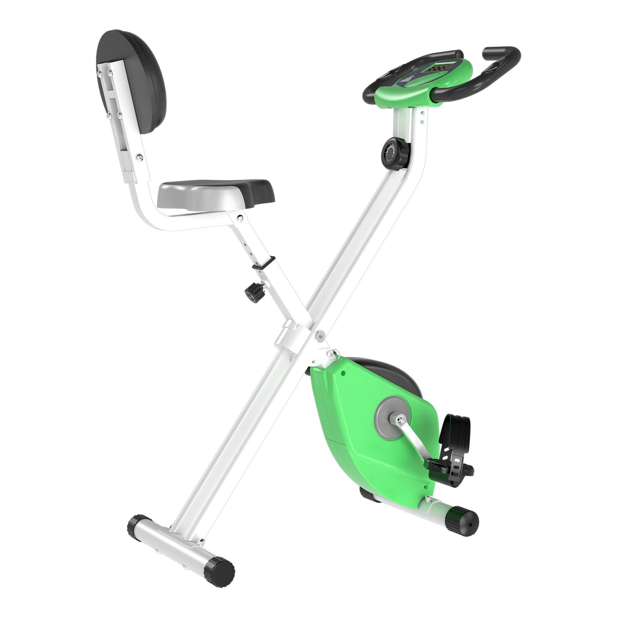 BLENWOOD Folding Exercise Bike with LCD Monitor - Green
