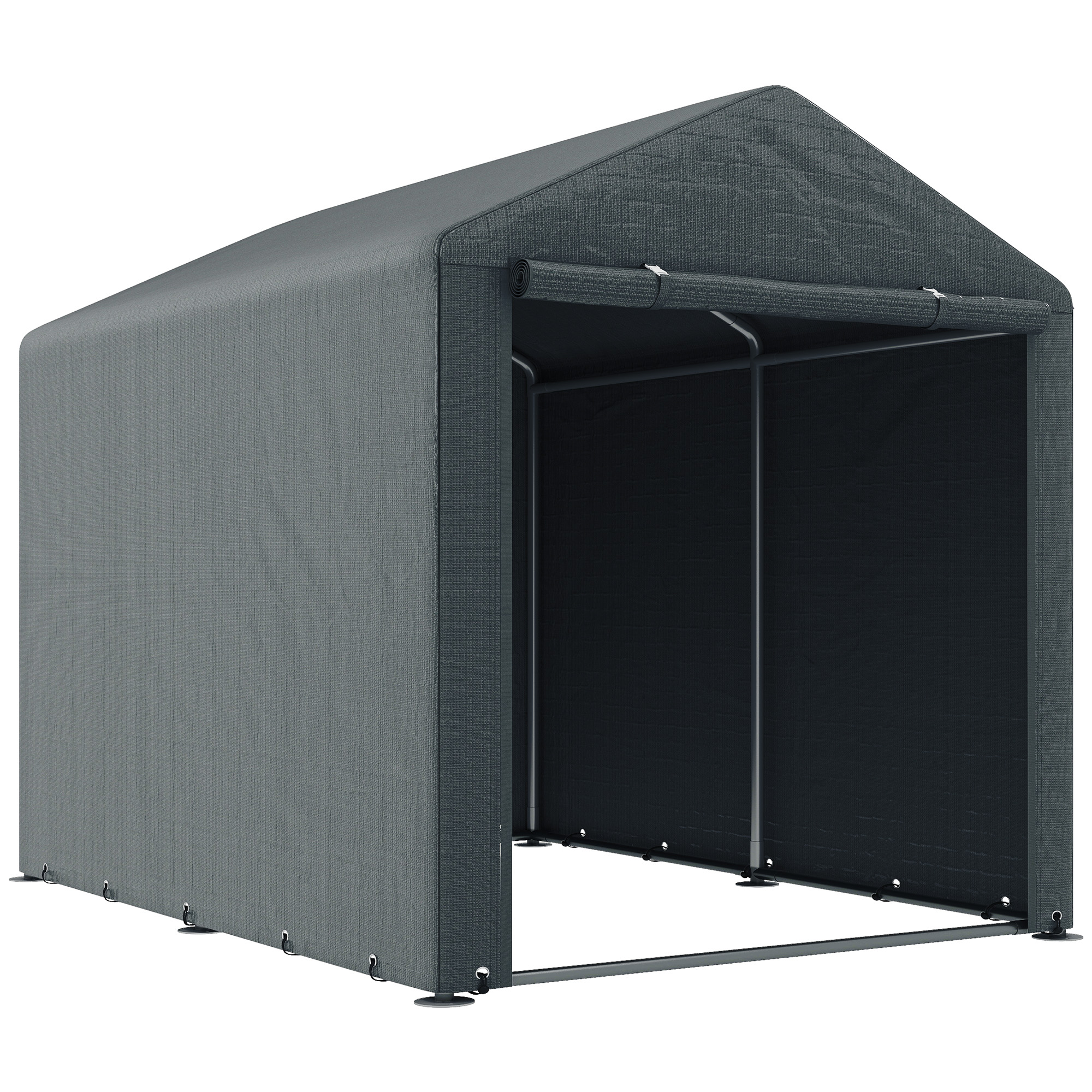 Jones 1.6 x 2.2m Garden Storage Shed Tent with Accessories - Dark Grey