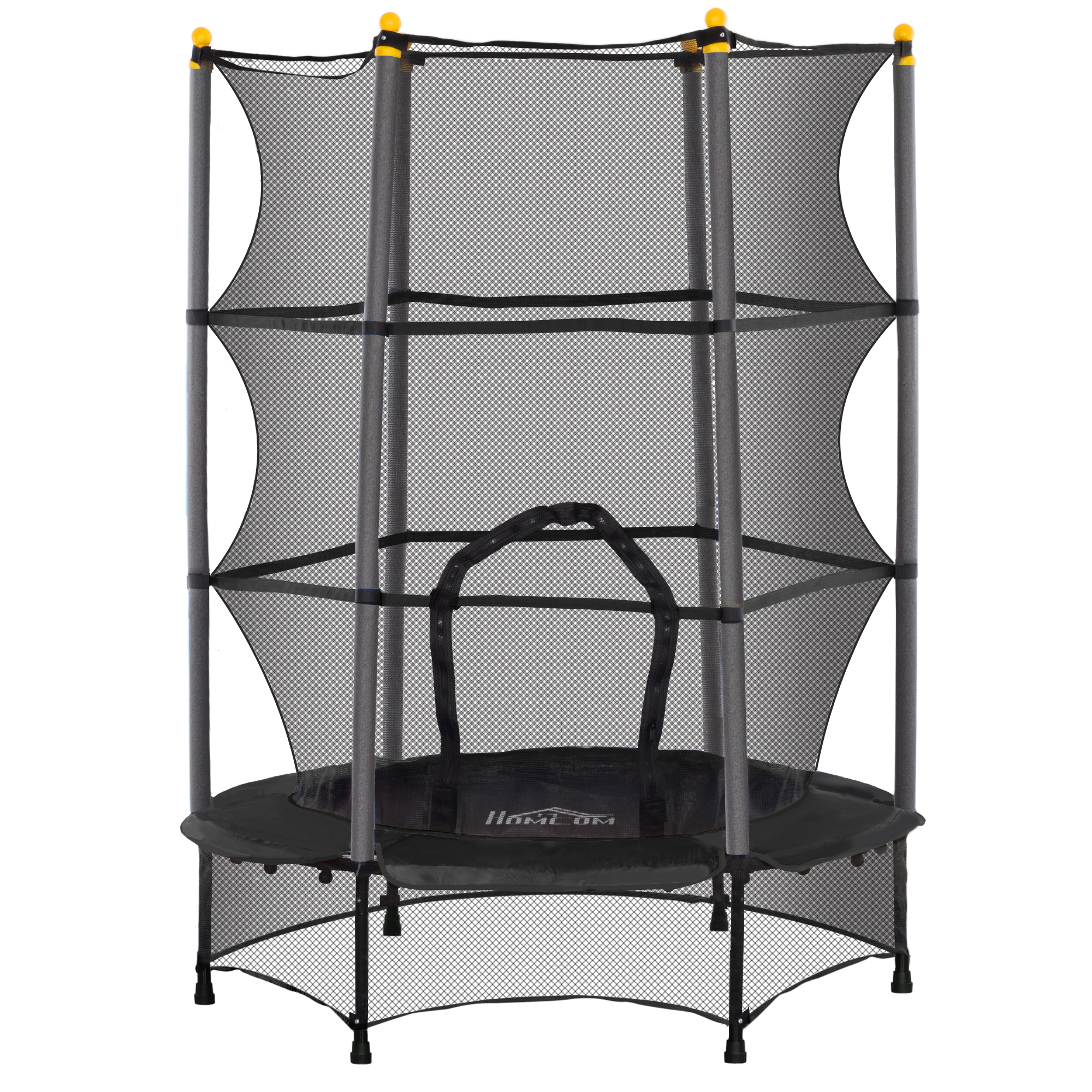 Kids Trampoline 4.6FT - Trampoline For Ages 3-10 Years Black