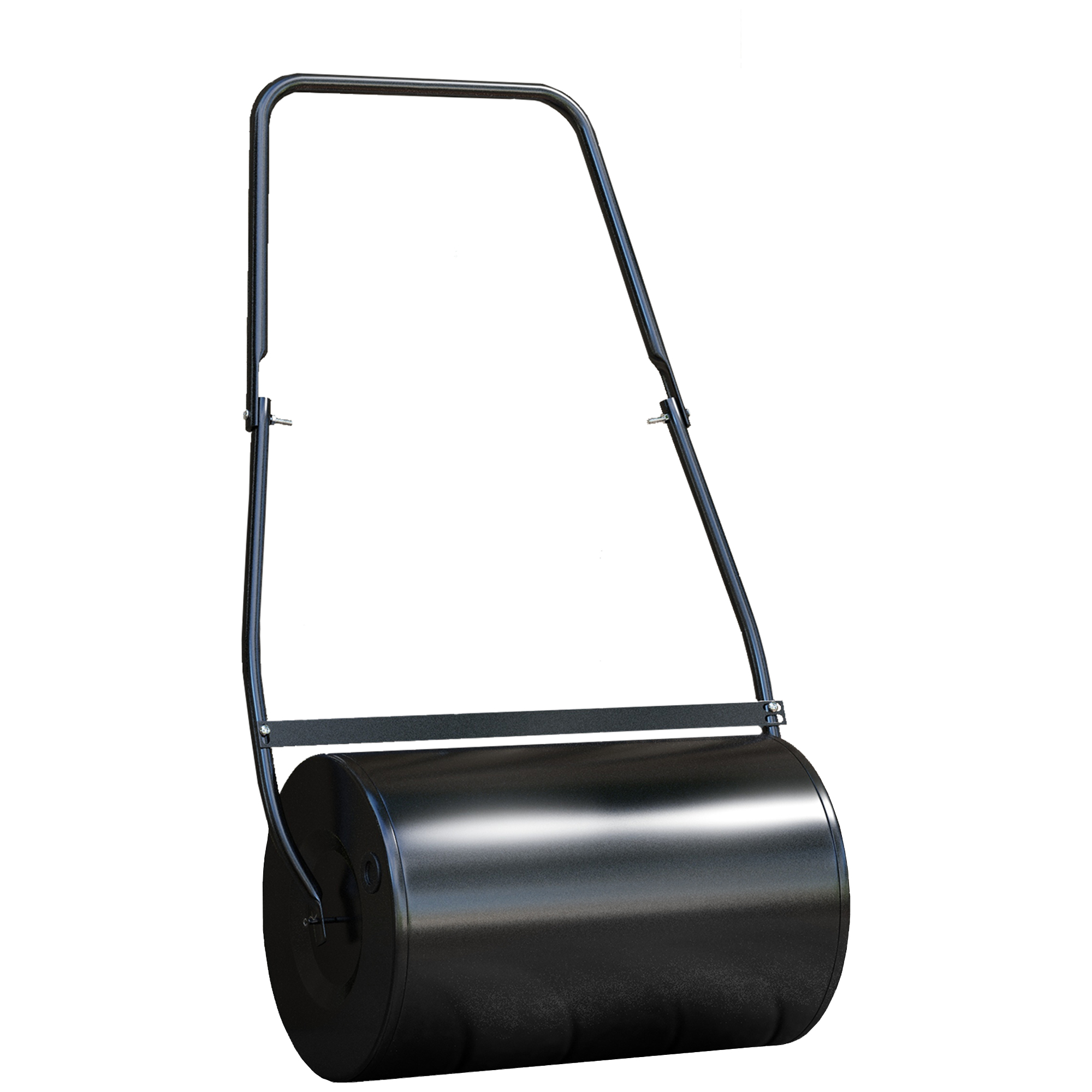 38L Heavy Duty Water or Sand Filled Garden Steel Lawn Roller Drum 50cm Black
