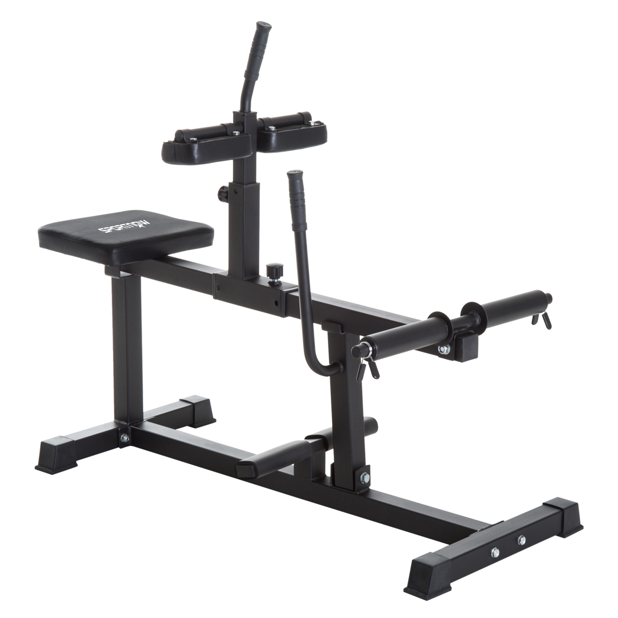 SPORTEDGE Seated Leg Extension Machine Adjustable Leg Raise Curl Plate Loaded