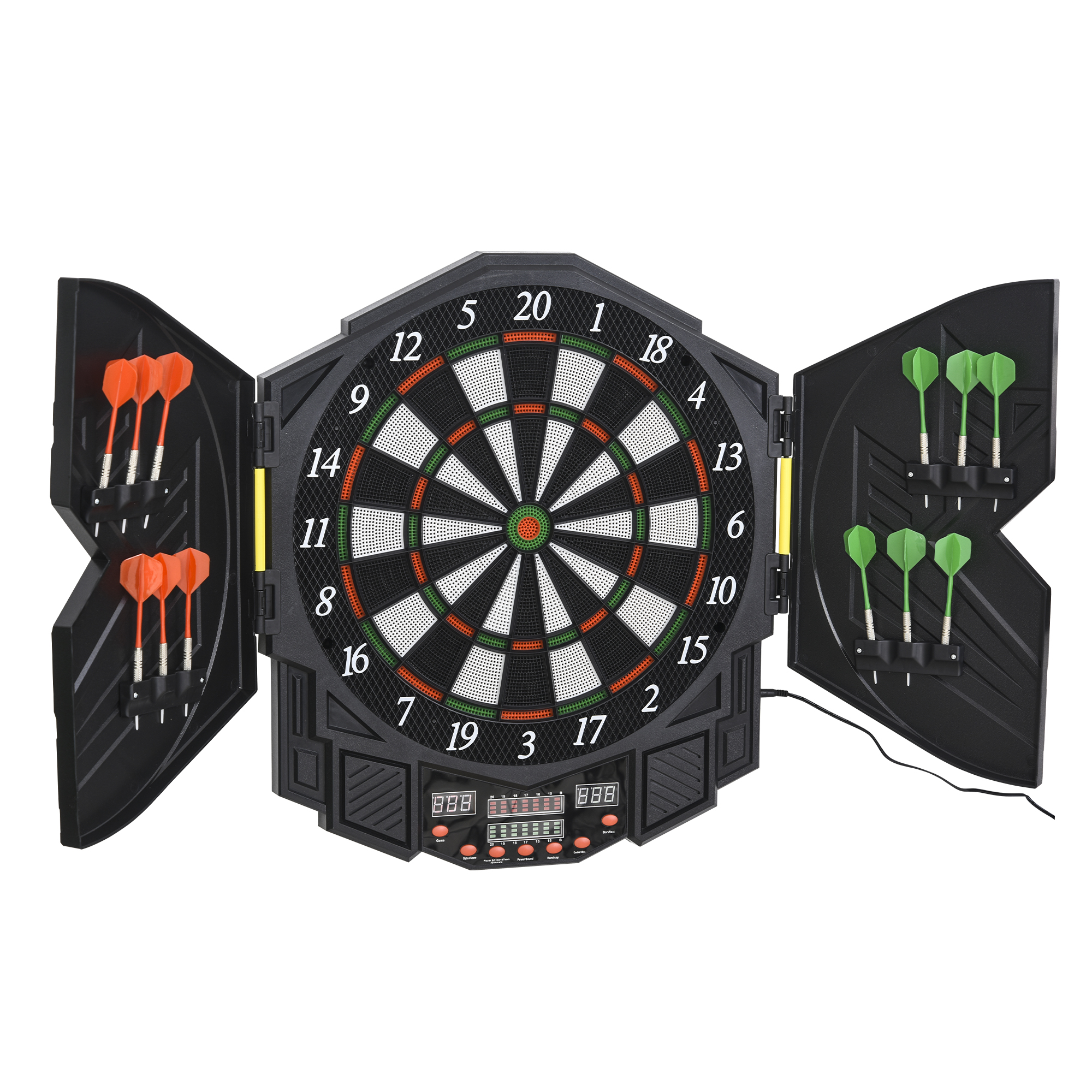 Aurar Black Abs Electronic Dart Board Set - 54.6cm