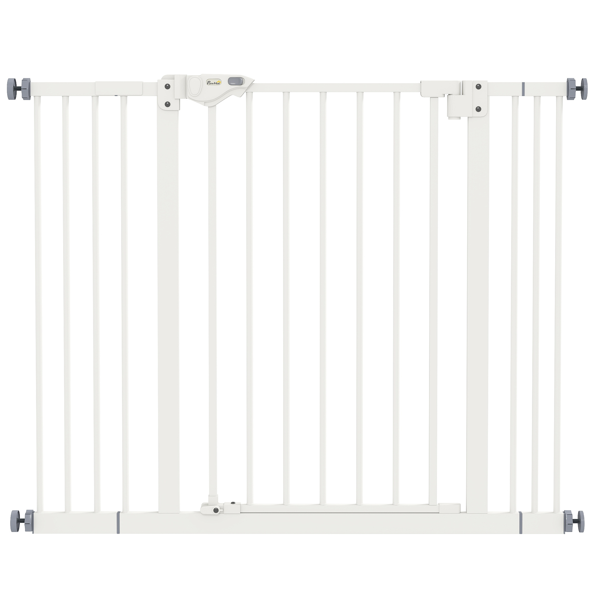 Metal 74-100cm Wide Adjustable Dog Gate Black