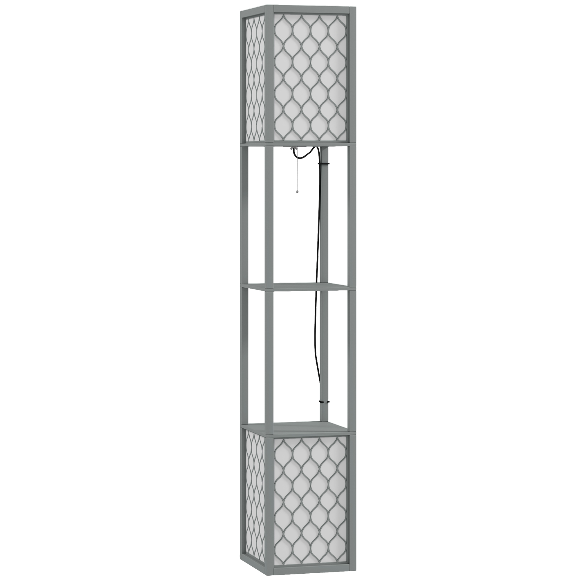 Floor Lamp - Dual Light Floor Lamp Grey 26cm
